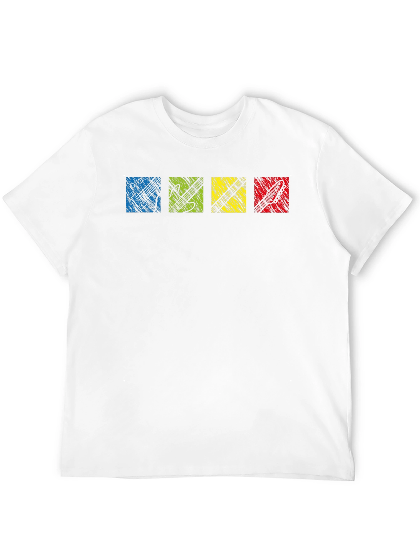 Retro Guitar Grunge Style Graphic T-Shirt