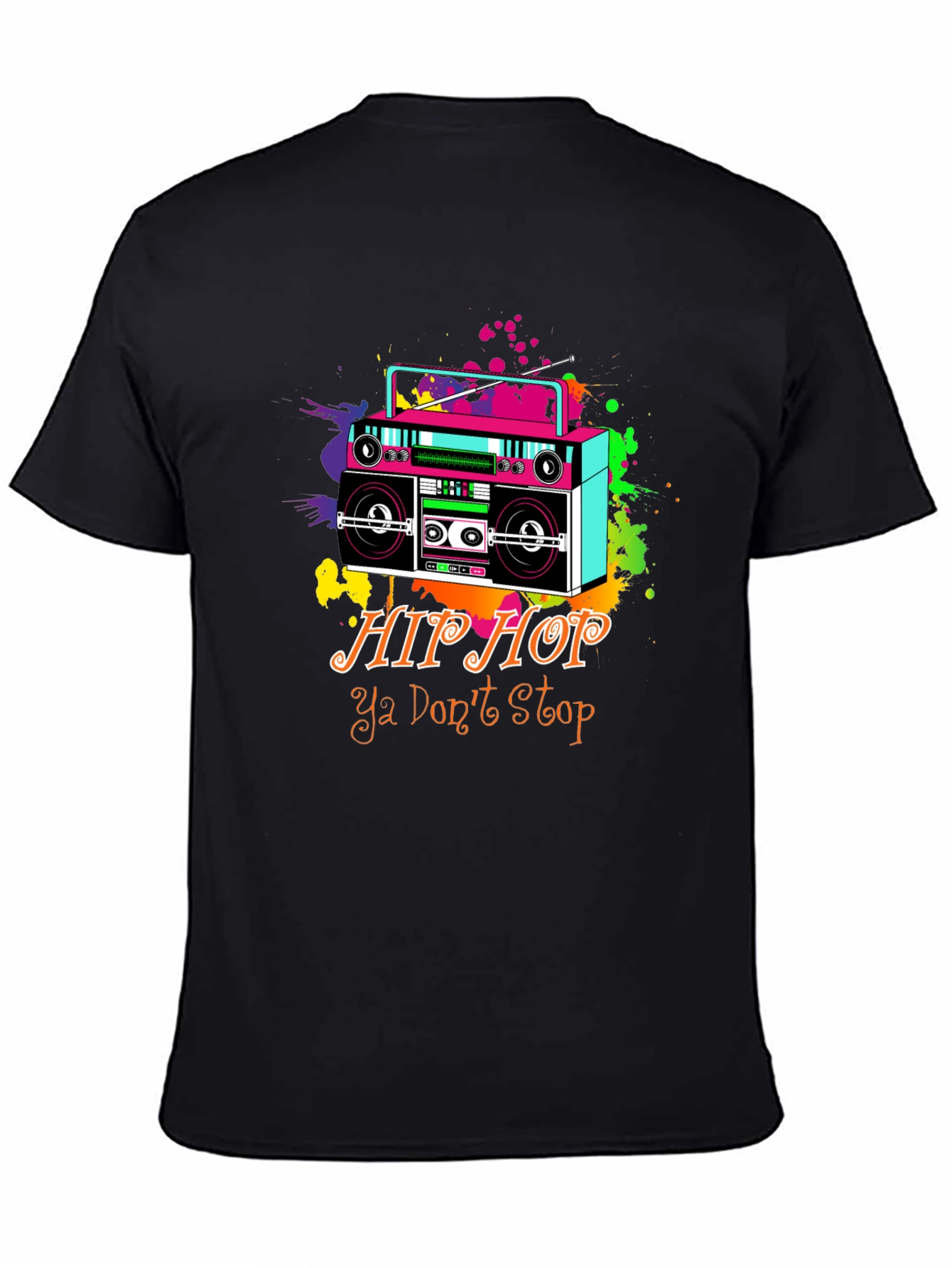 Retro Hip Hop Boombox Graphic T-Shirt