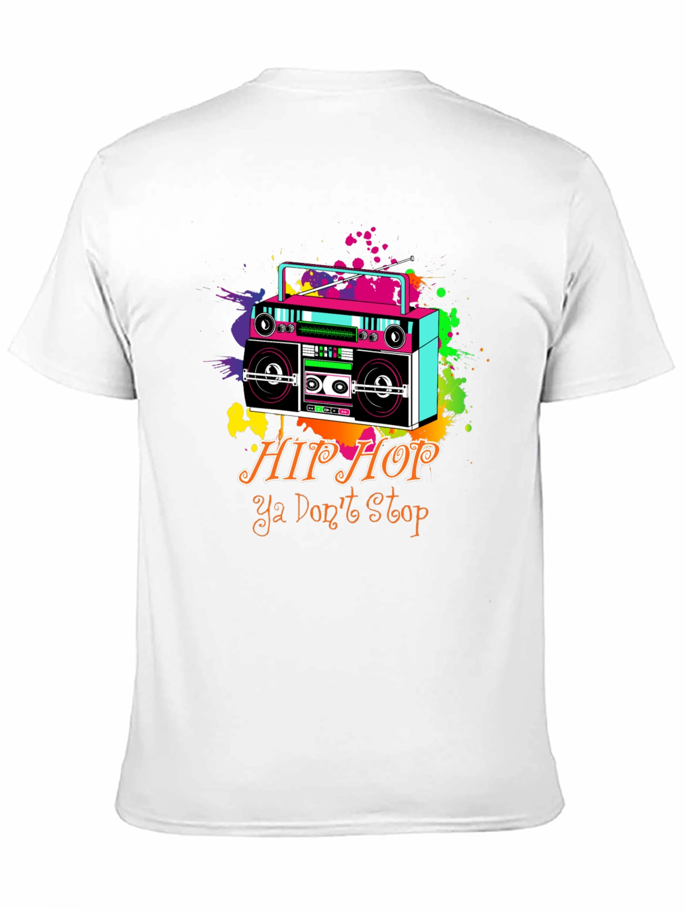 Retro Hip Hop Boombox Graphic T-Shirt
