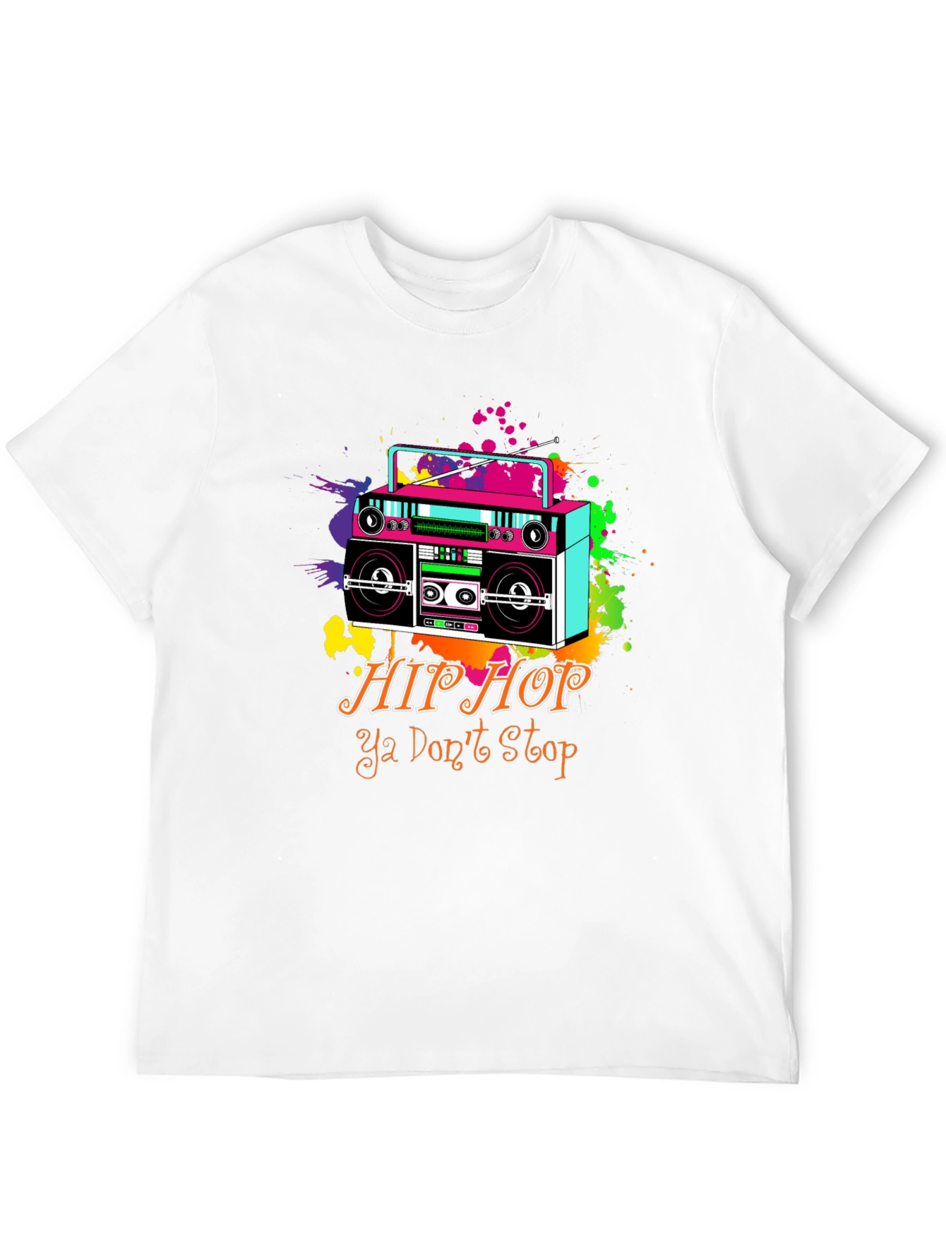 Retro Hip Hop Boombox Graphic T-Shirt