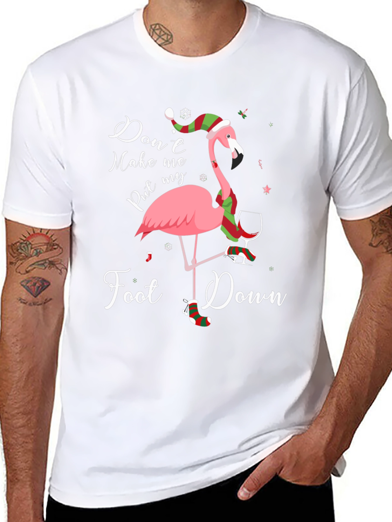 Funny Flamingo Christmas T-Shirt