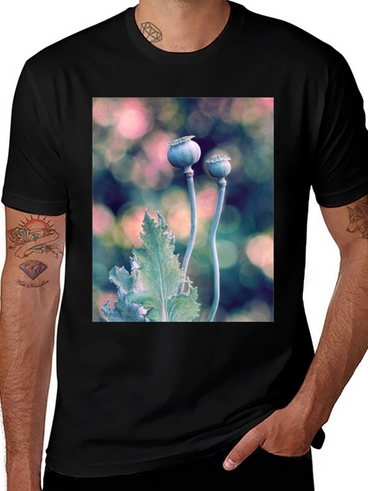 Botanical T-Shirt: Poppy Seed Head Design