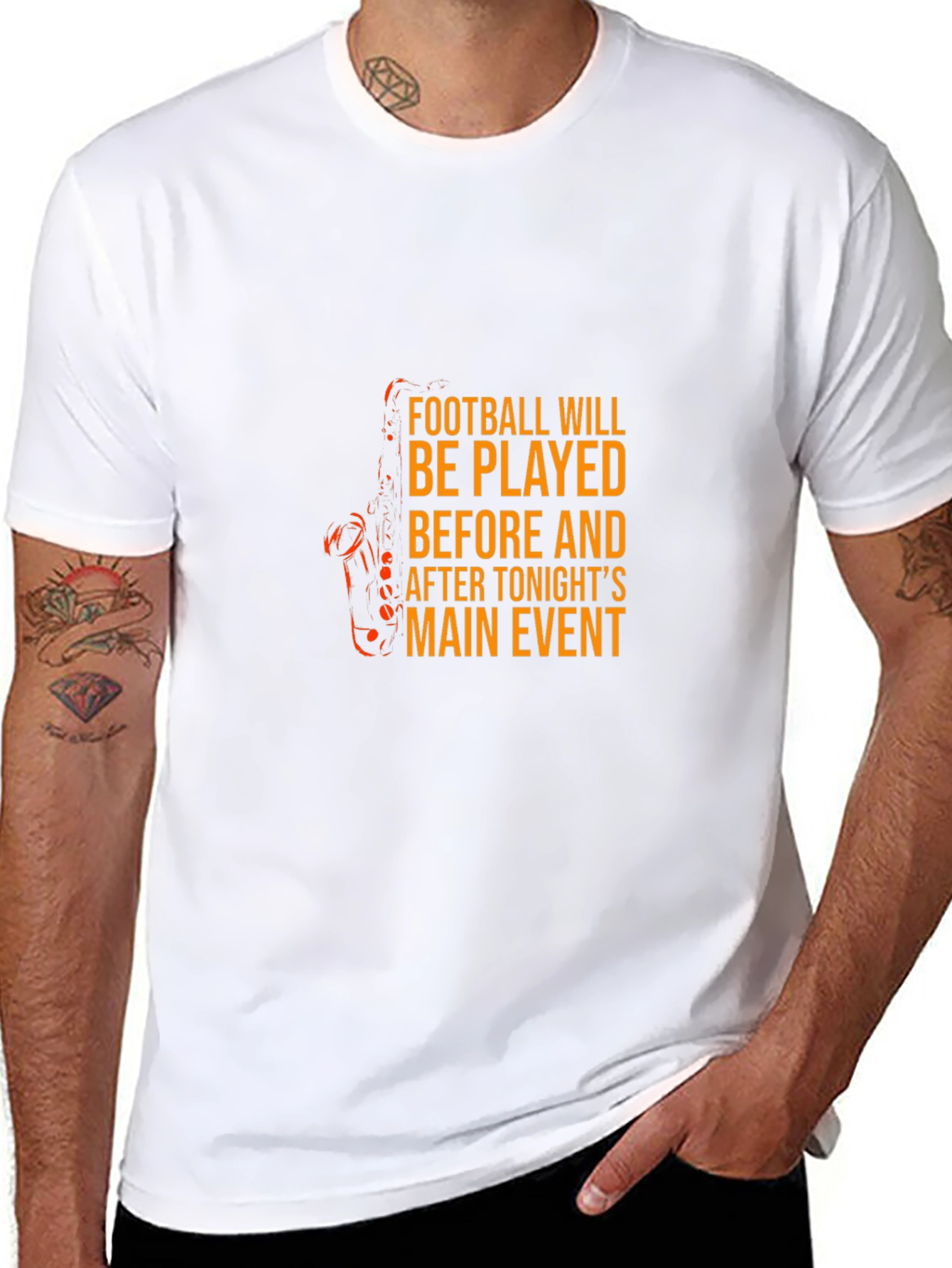 Football Saxophone Graphic Tee