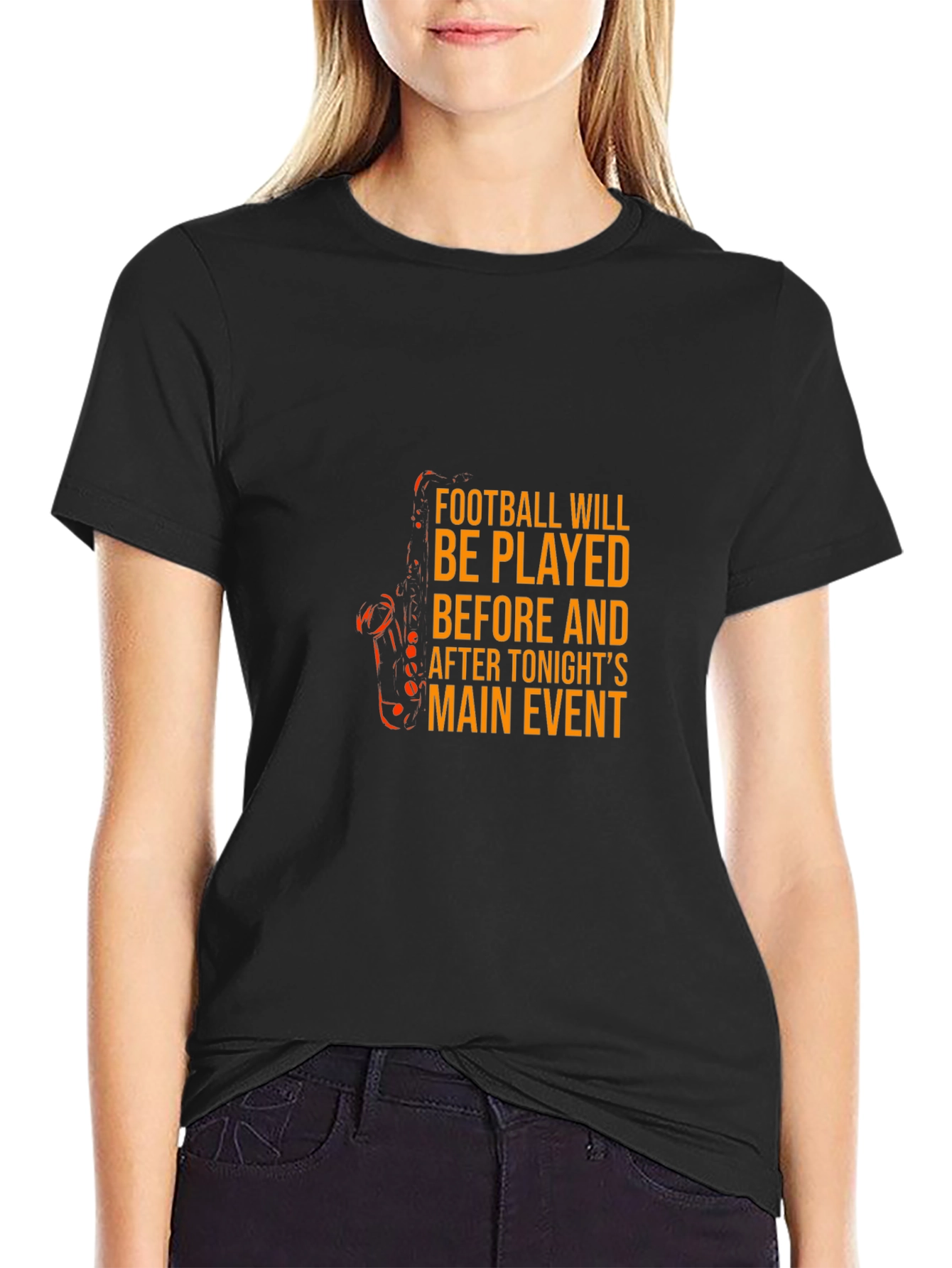 Football Saxophone Graphic Tee