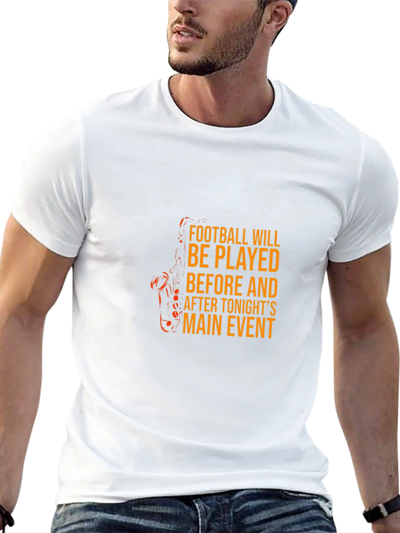 Football Saxophone Graphic Tee