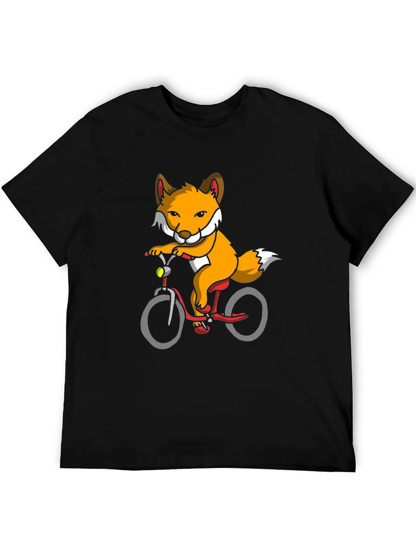 Fox on Bike Graphic Tee - Black T-Shirt