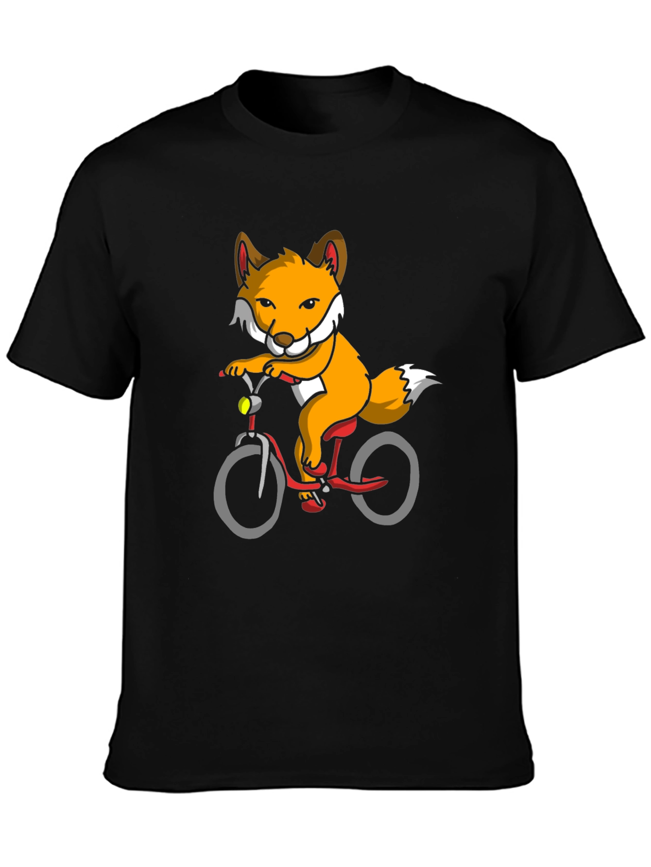 Fox on Bike Graphic Tee - Black T-Shirt