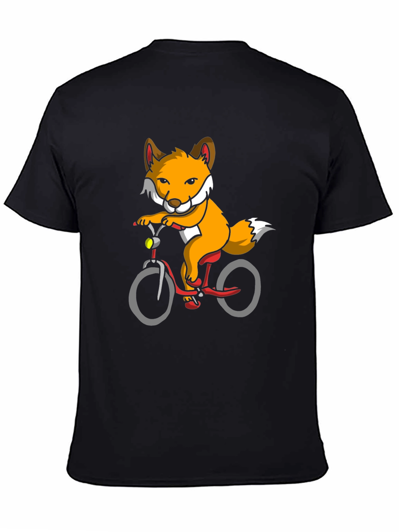 Fox on Bike Graphic Tee - Black T-Shirt