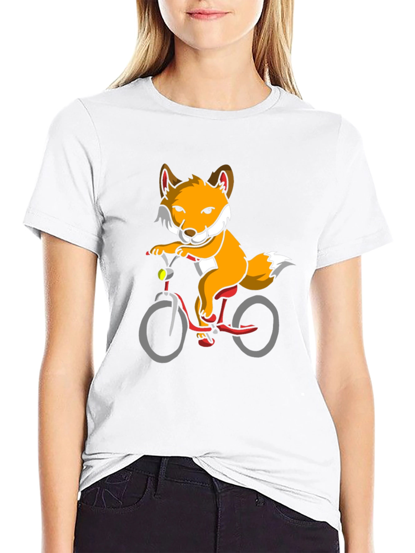 Fox on Bike Graphic Tee - Black T-Shirt