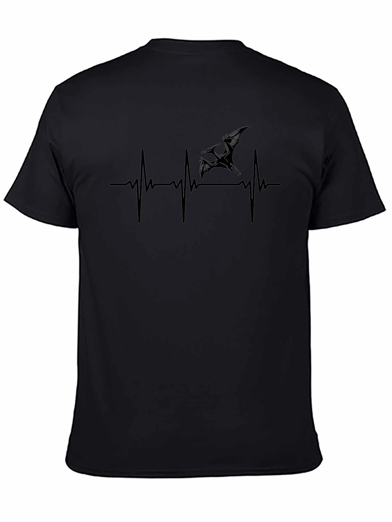 Pterodactyl Heartbeat T-Shirt - Black