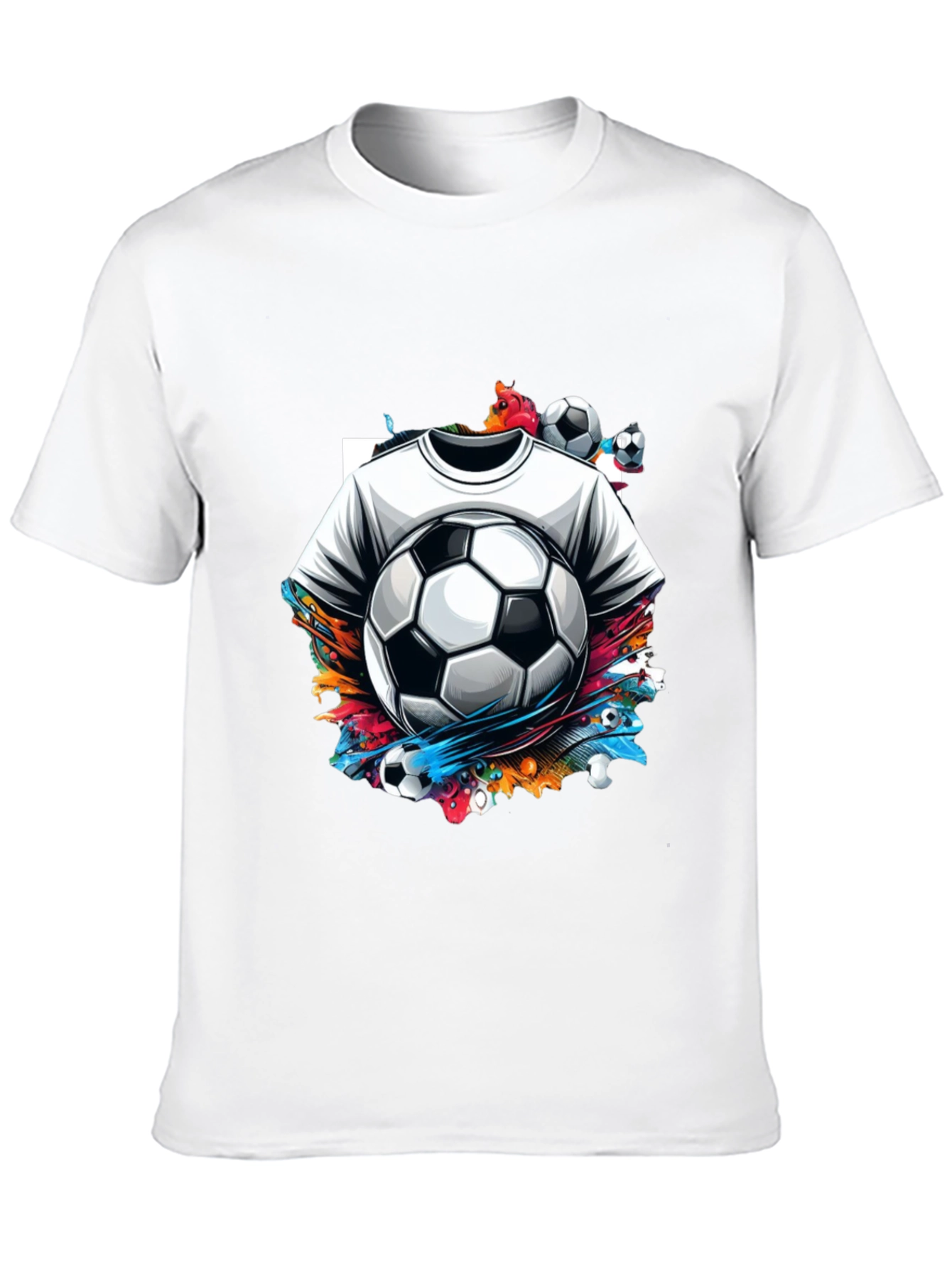 Soccer Splash Graphic T-Shirt - Black