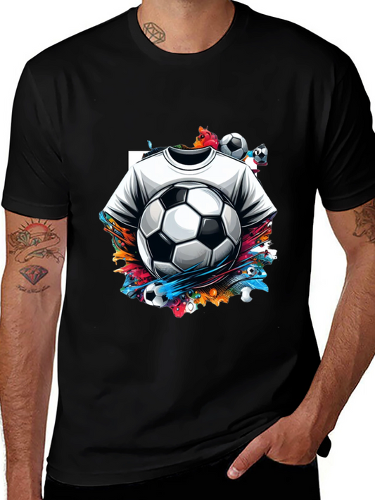 Soccer Splash Graphic T-Shirt - Black