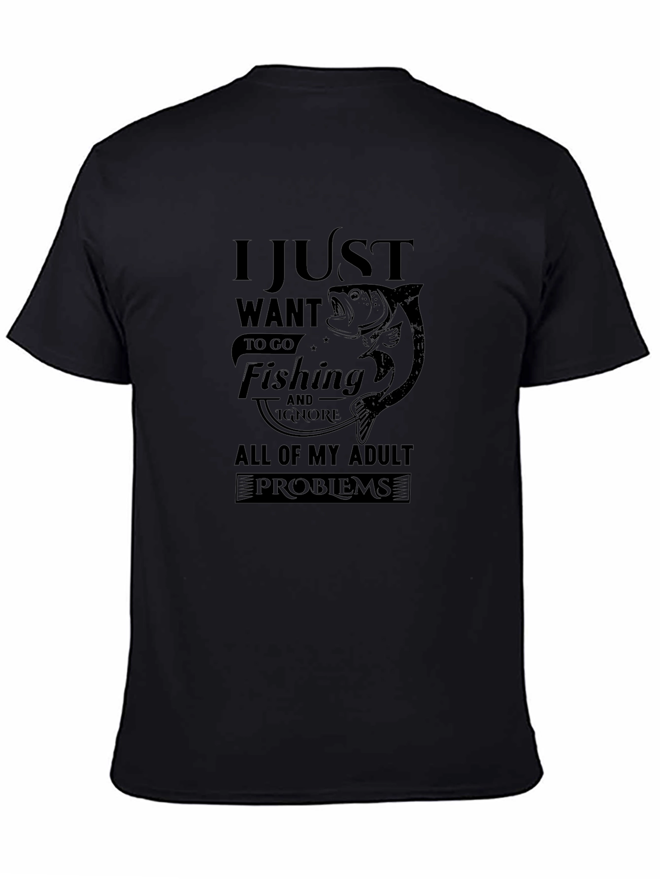 Fishing Lover T-Shirt - Adult Problems Funny Tee