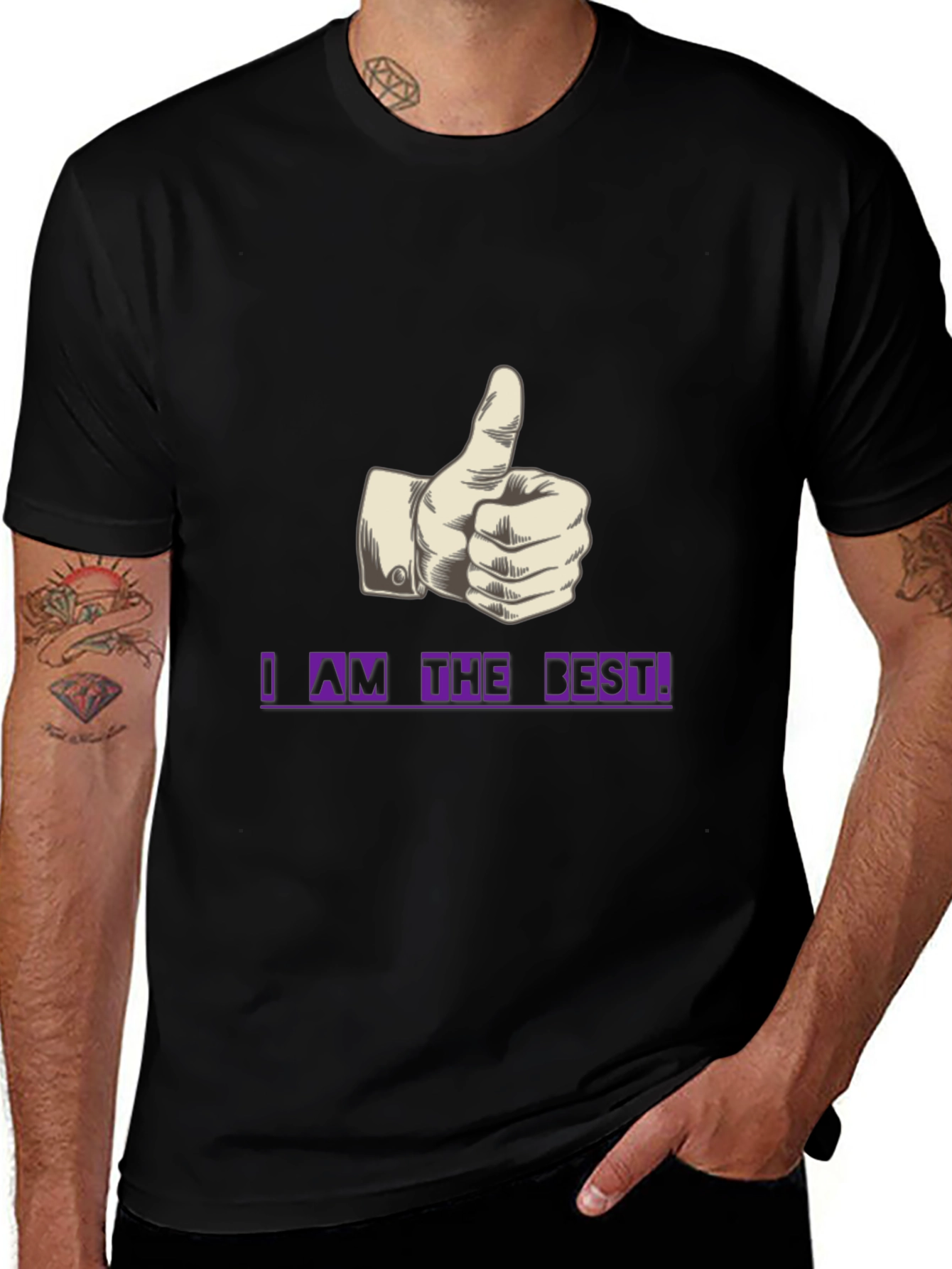 I AM THE BEST! Black T-Shirt