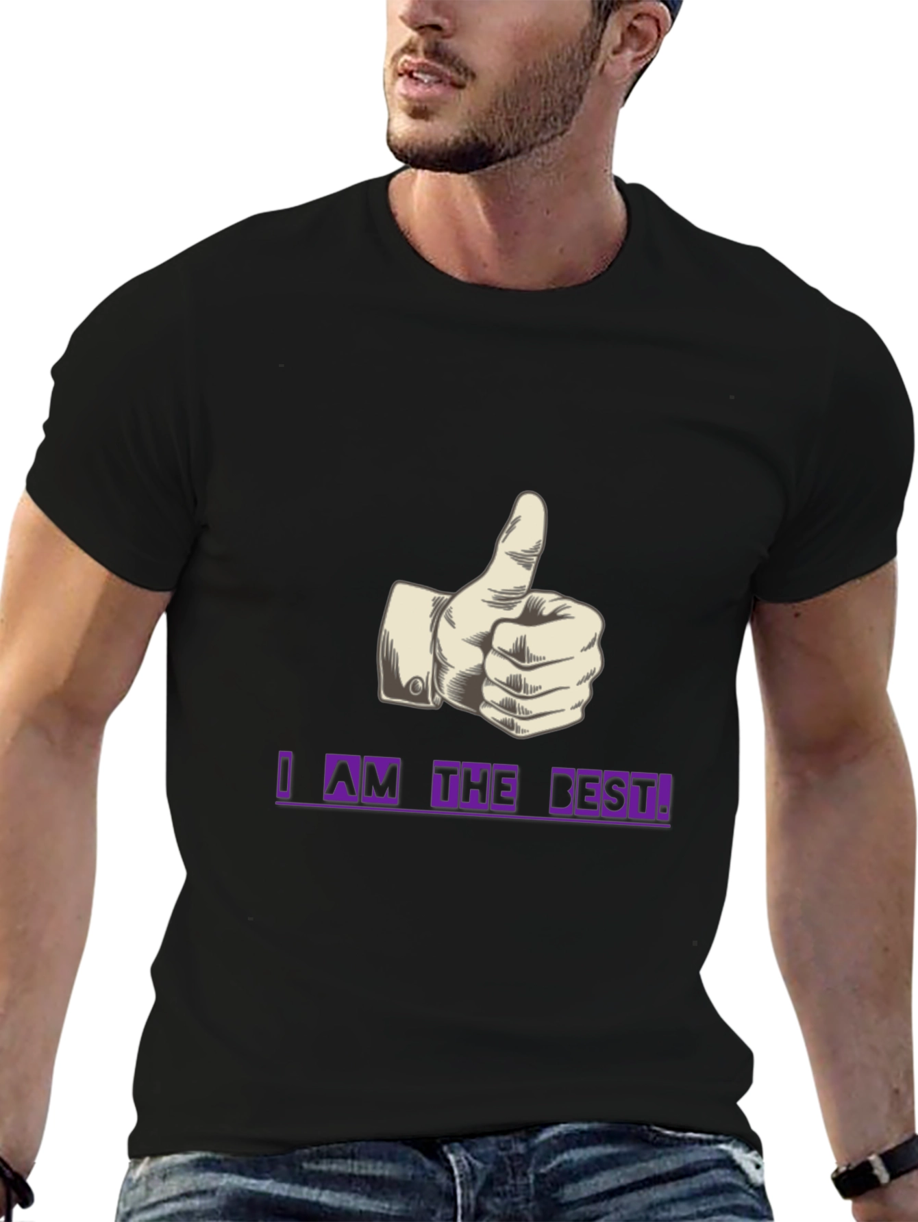 I AM THE BEST! Black T-Shirt