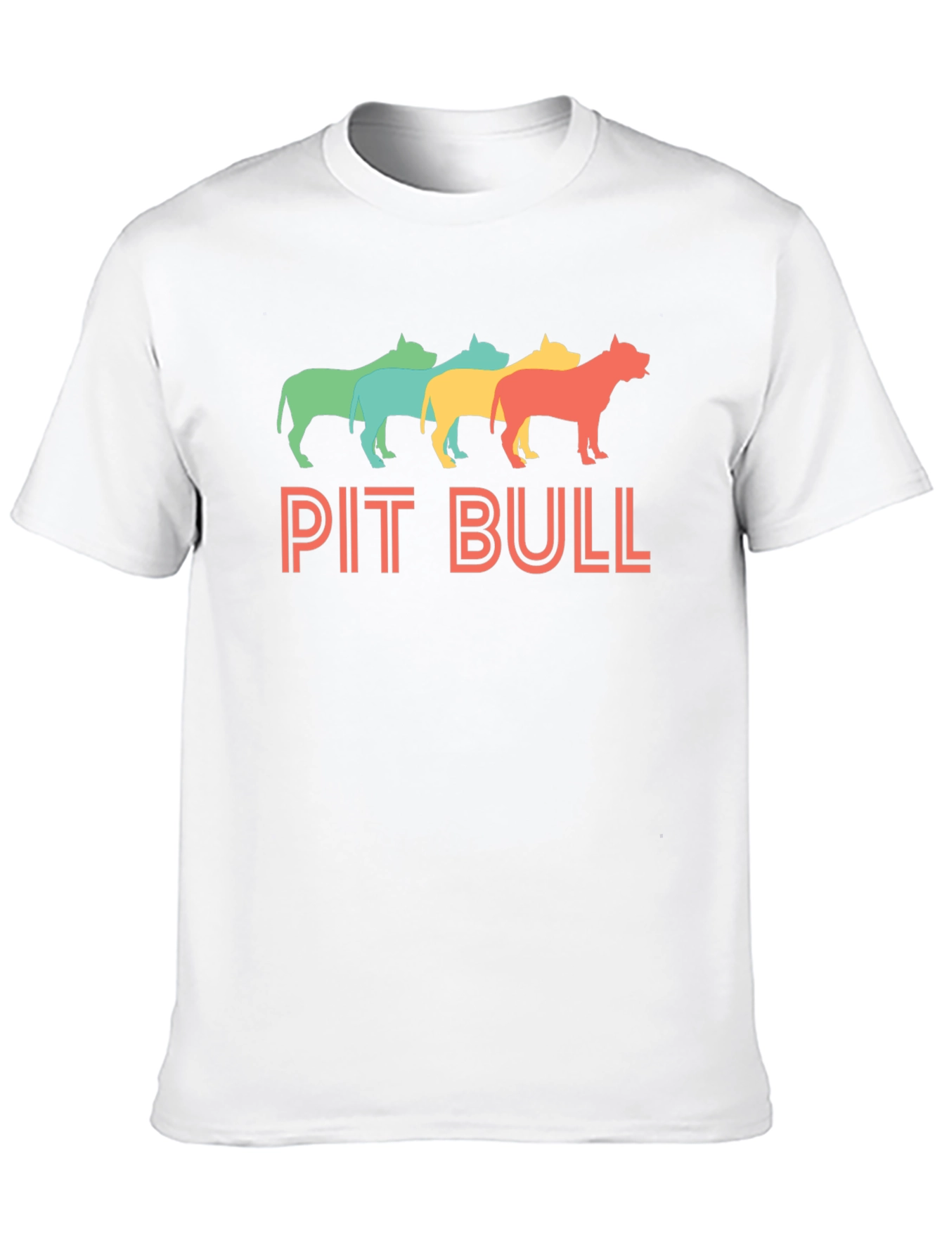 Retro Pit Bull Graphic Tee - Black Cotton T-Shirt