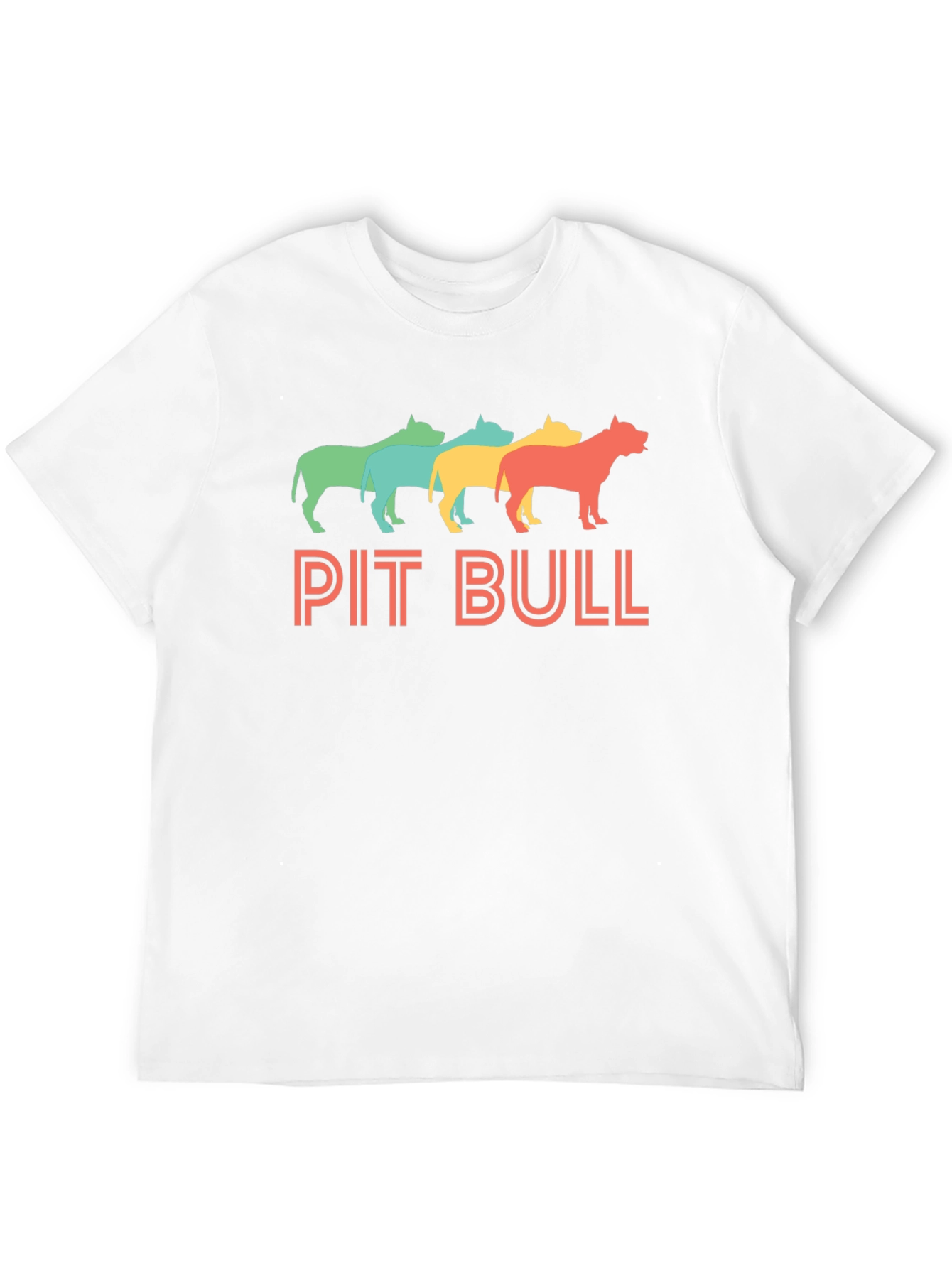 Retro Pit Bull Graphic Tee - Black Cotton T-Shirt
