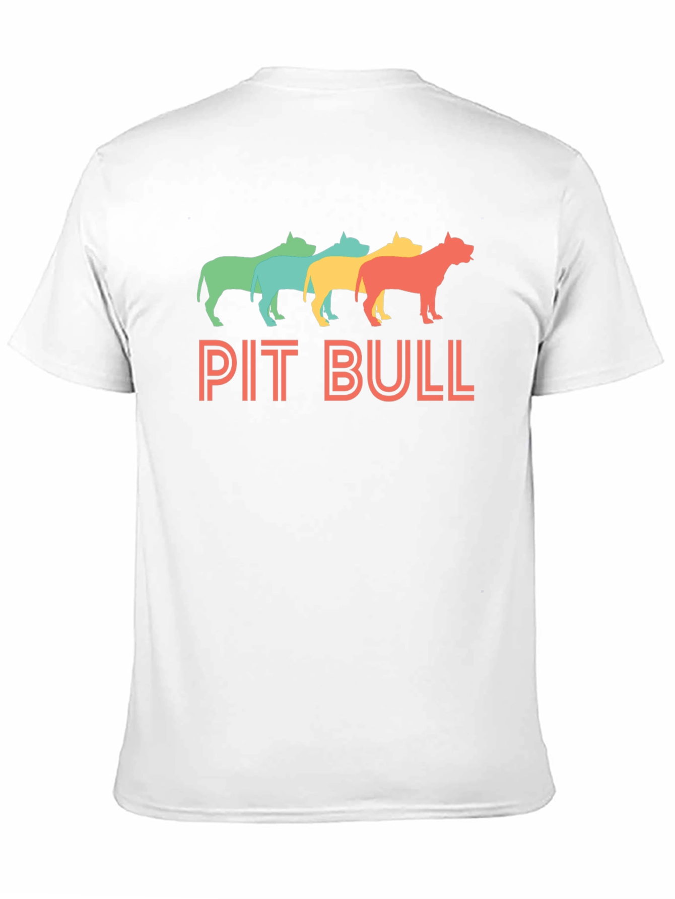 Retro Pit Bull Graphic Tee - Black Cotton T-Shirt