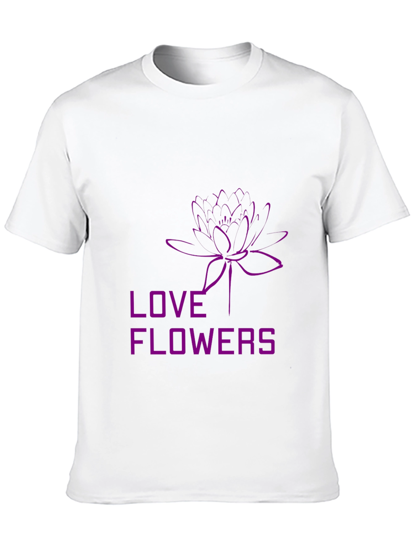 Love Flowers Graphic Print Black T-Shirt