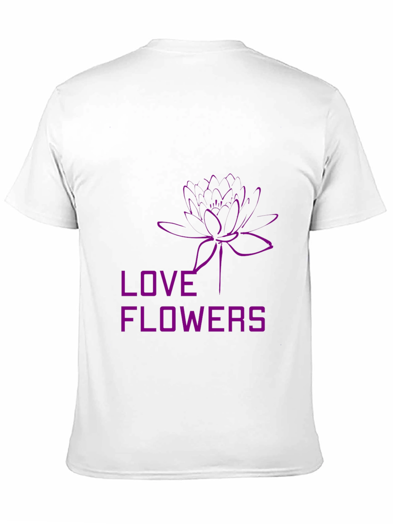 Love Flowers Graphic Print Black T-Shirt