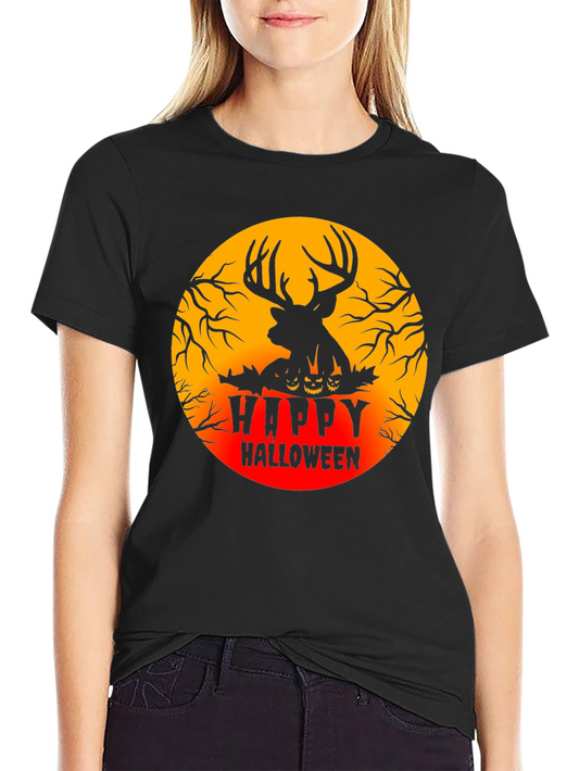 Halloween Deer Silhouette T-Shirt