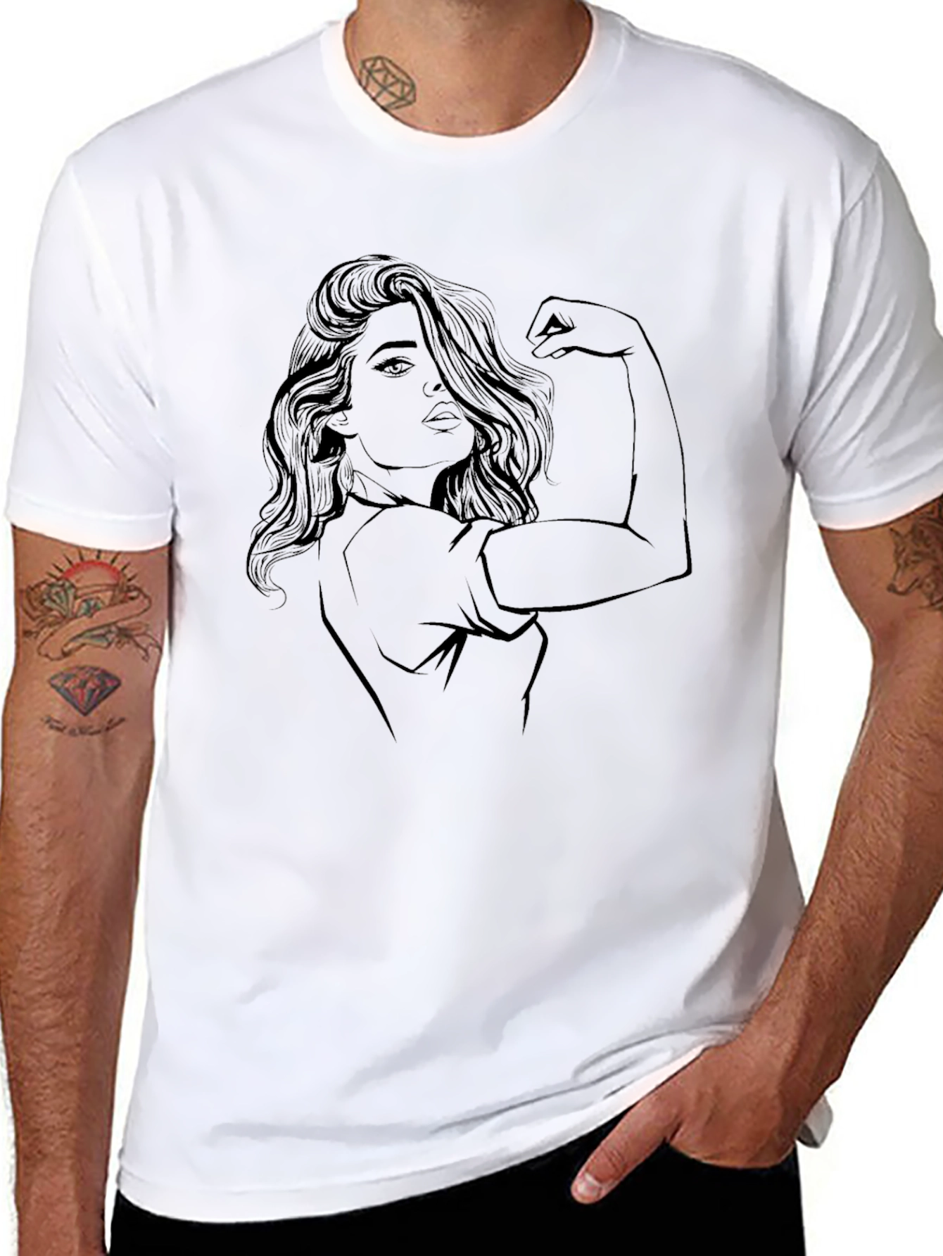 Empowered Woman Graphic Black T-Shirt