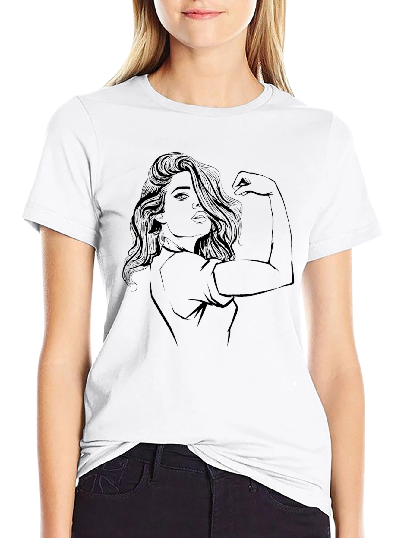 Empowered Woman Graphic Black T-Shirt