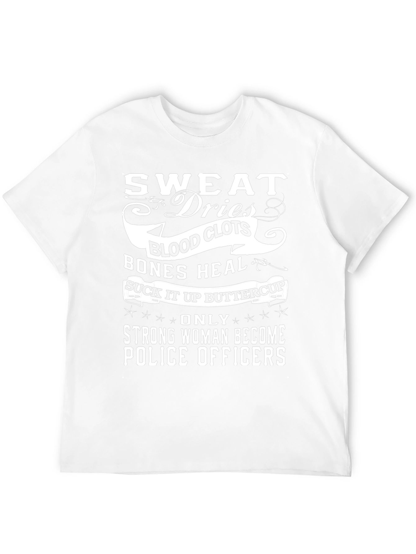 Strong Woman Police Officer T-Shirt