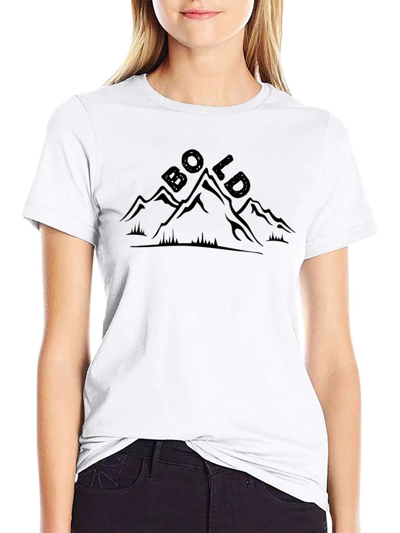 Bold Mountain Graphic Tee - Black