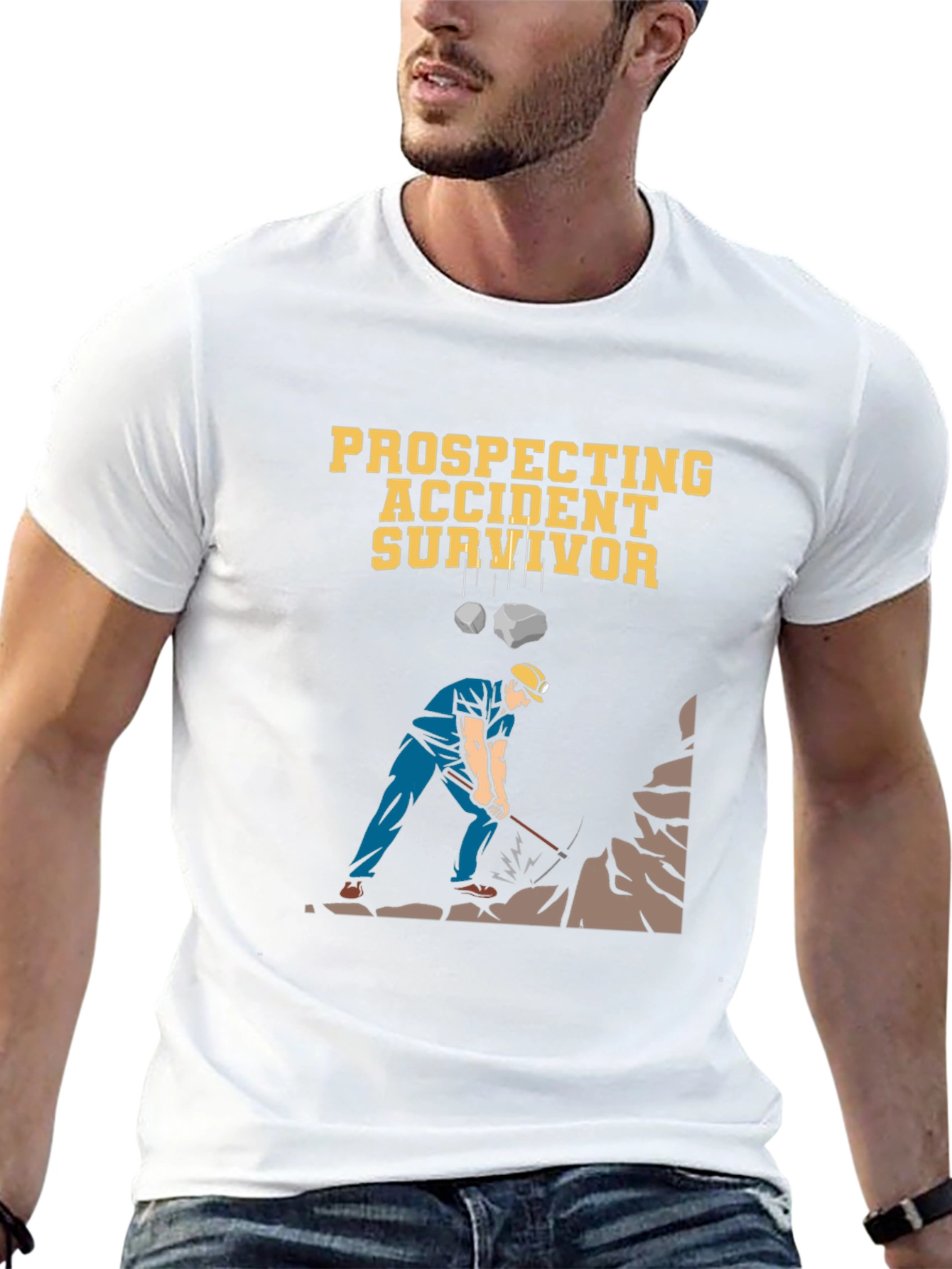 Prospecting Accident Survivor Graphic T-Shirt