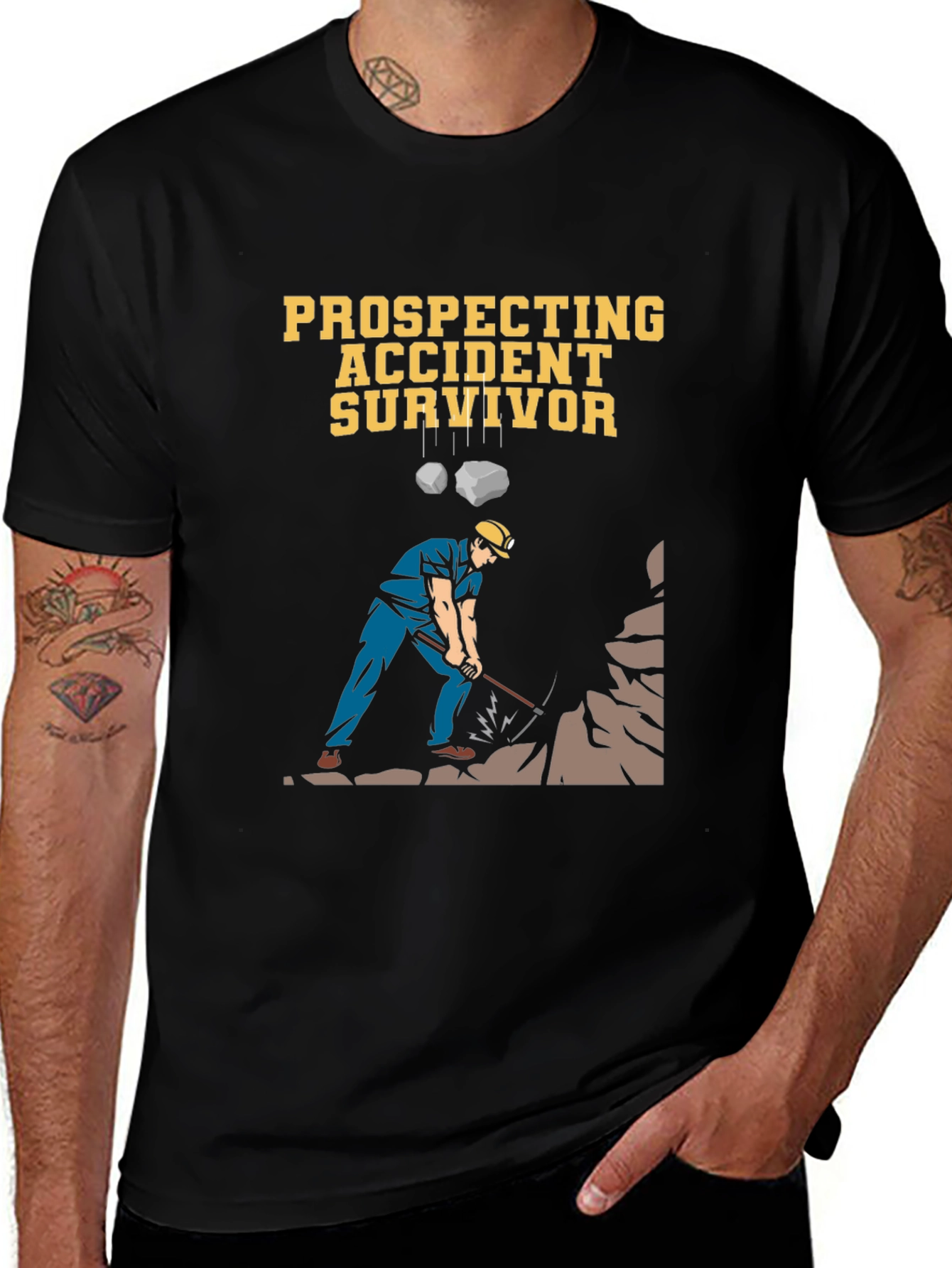 Prospecting Accident Survivor Graphic T-Shirt