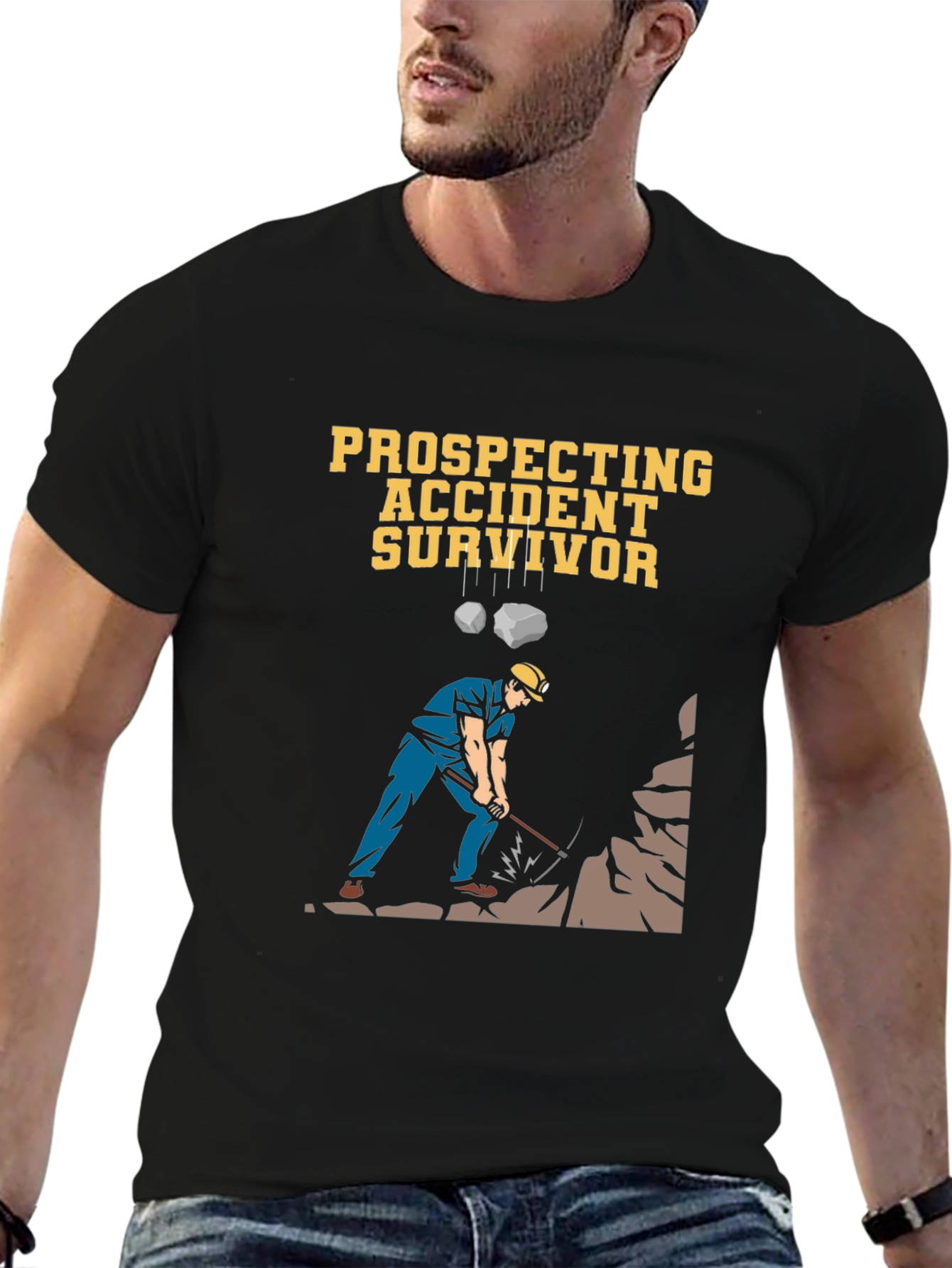 Prospecting Accident Survivor Graphic T-Shirt