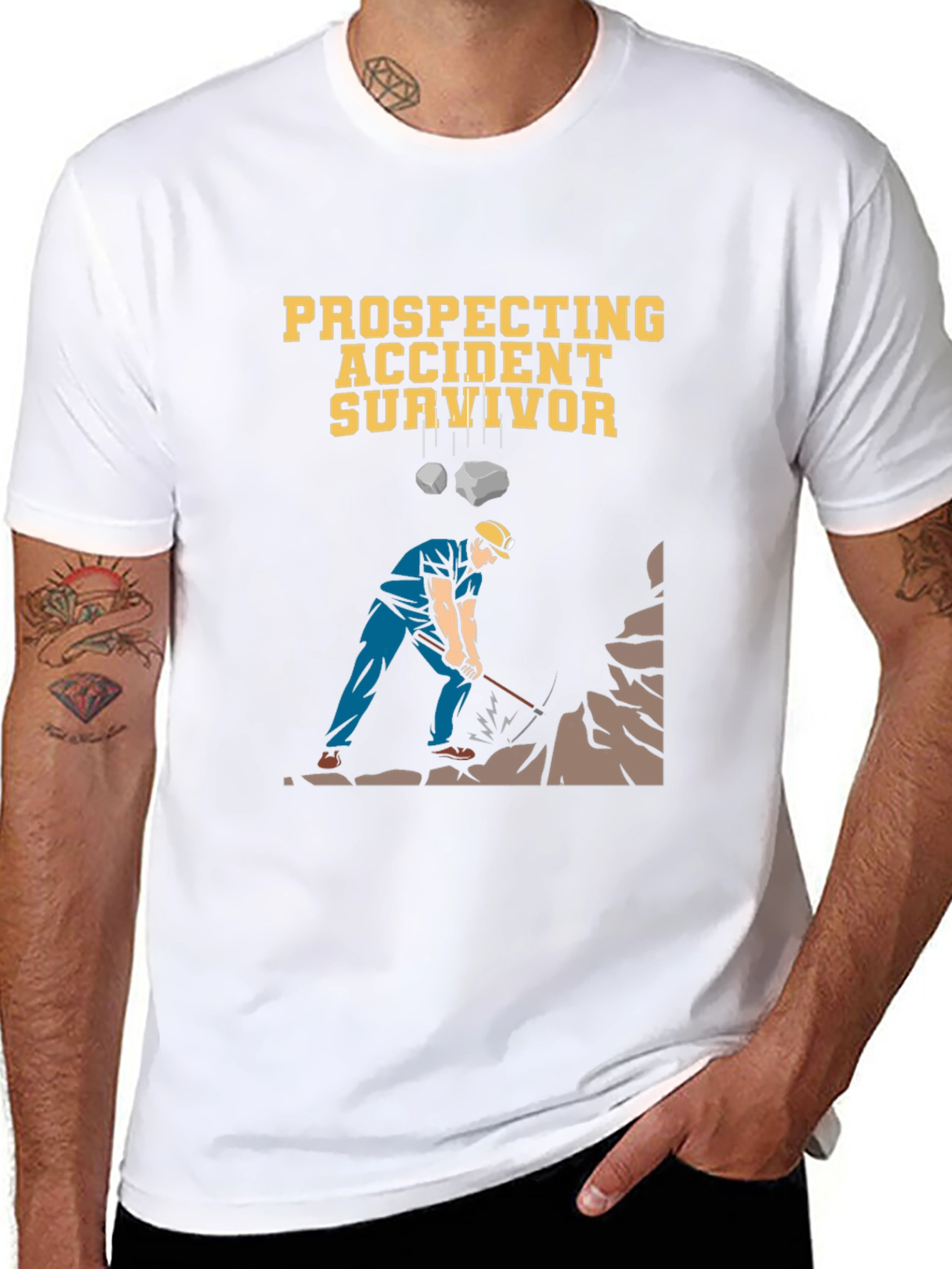 Prospecting Accident Survivor Graphic T-Shirt