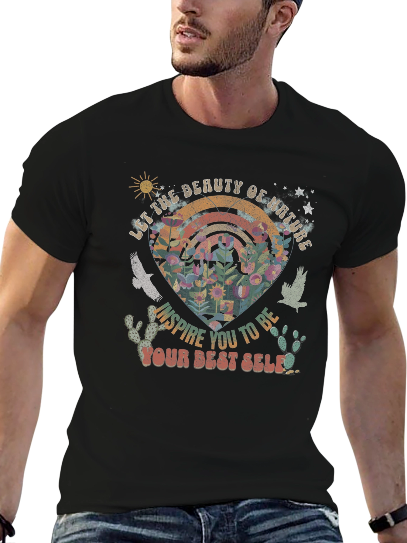 Nature Inspired Graphic Tee - Your Best Self