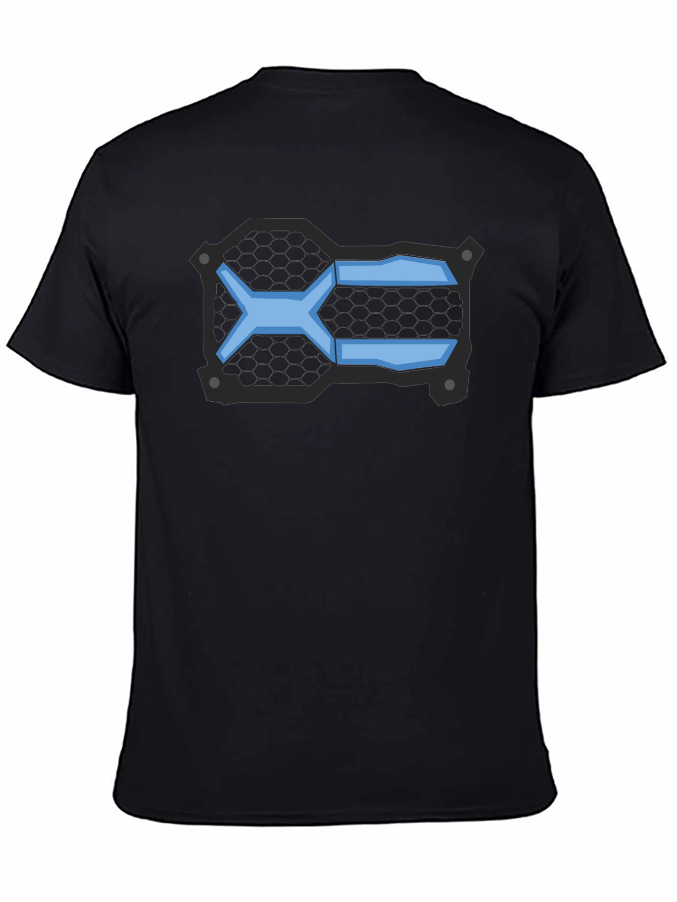 Geometric Blue Graphic T-Shirt