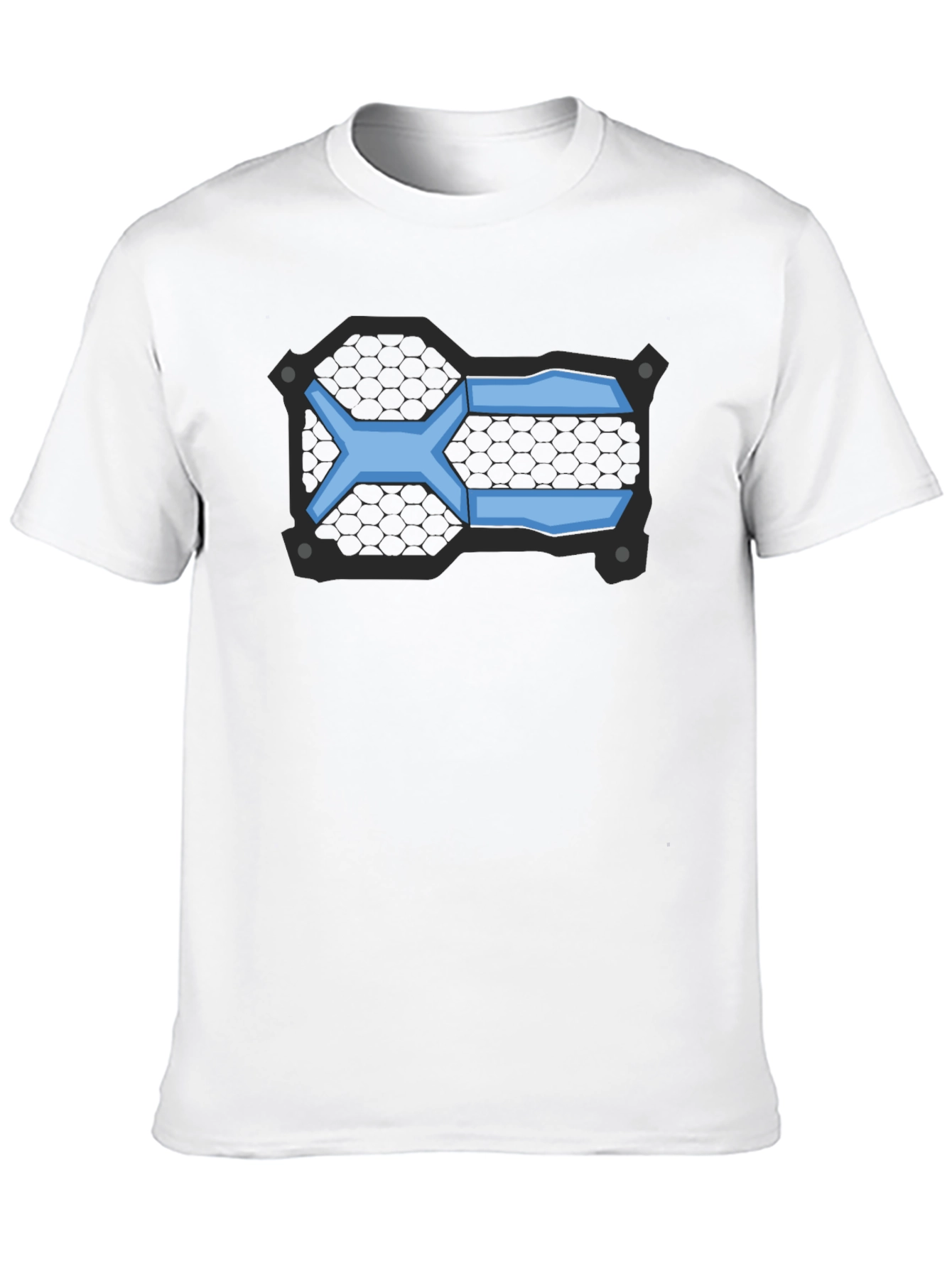 Geometric Blue Graphic T-Shirt