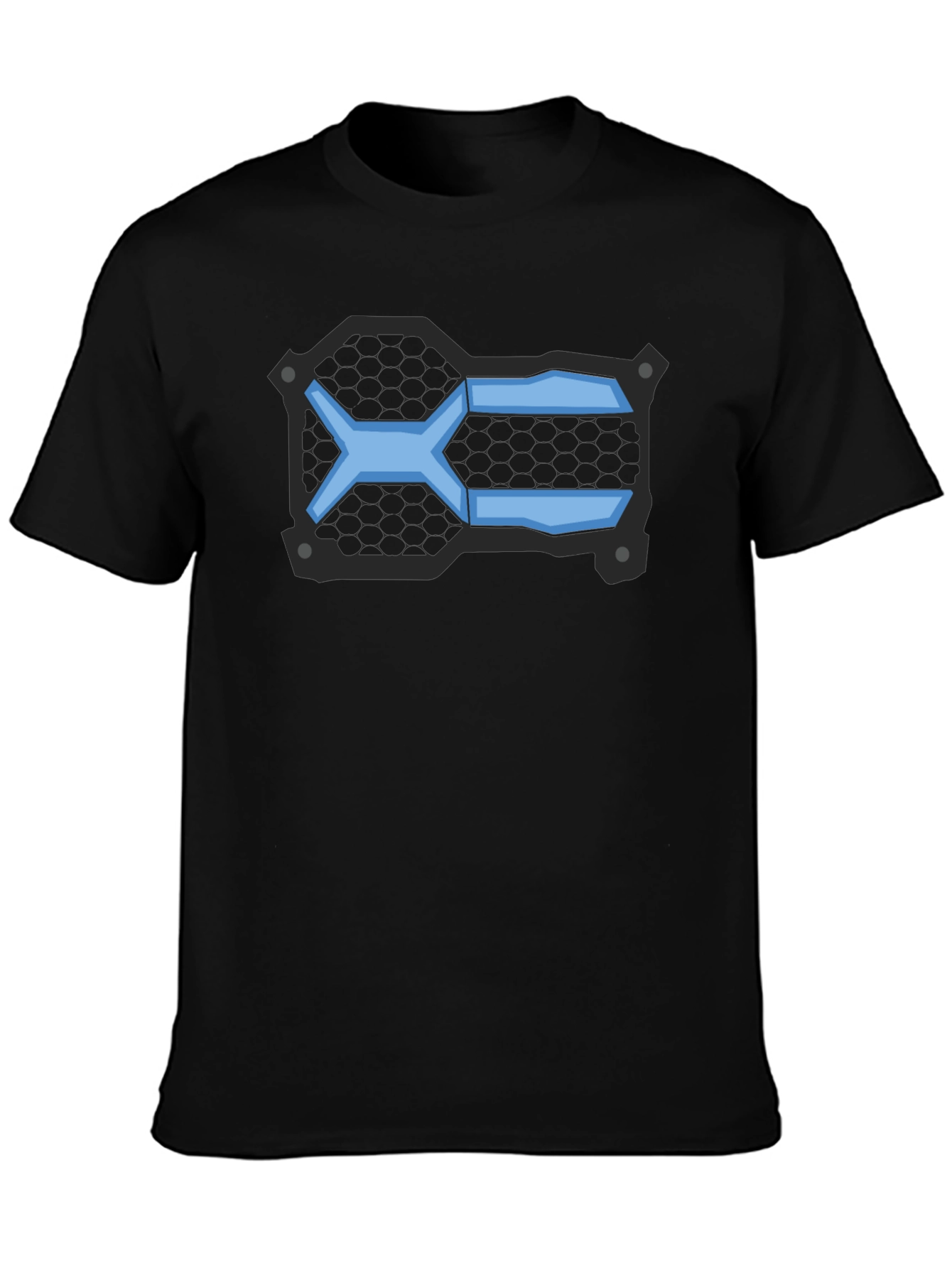 Geometric Blue Graphic T-Shirt