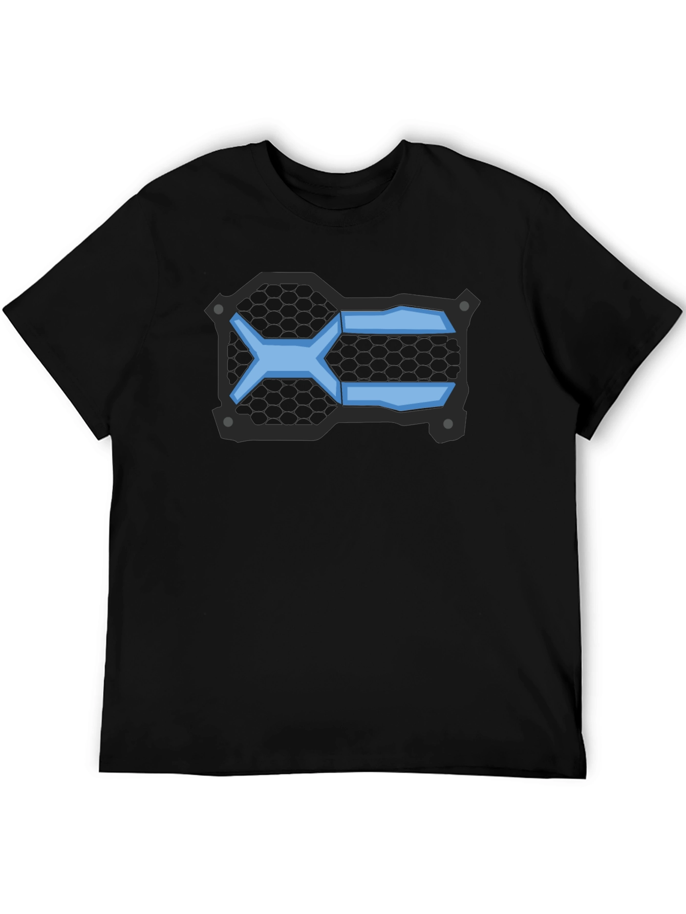 Geometric Blue Graphic T-Shirt
