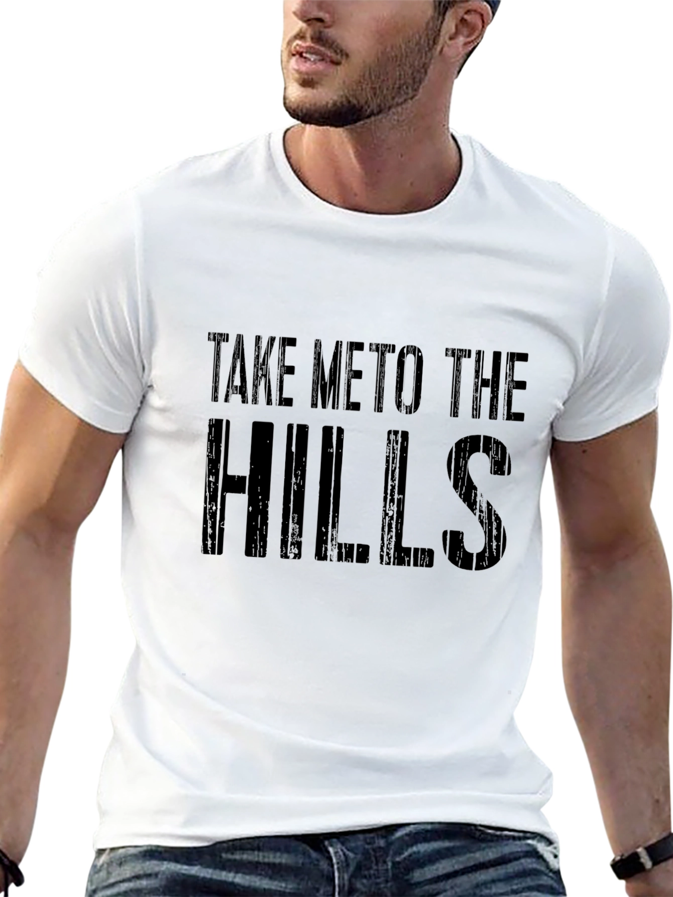 Take Me To The Hills Mens Black T-Shirt