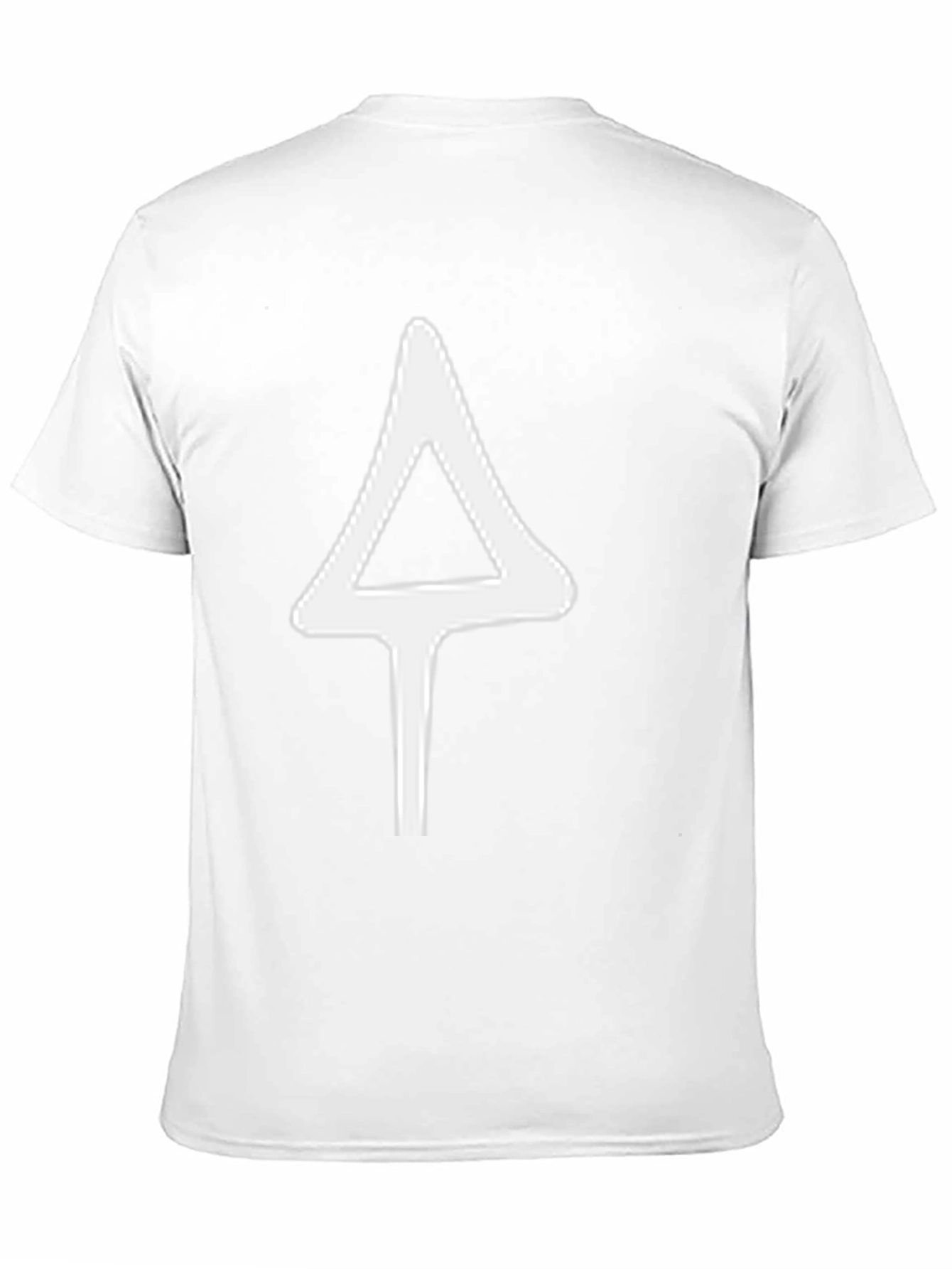 Black T-Shirt with White Arrowhead Design