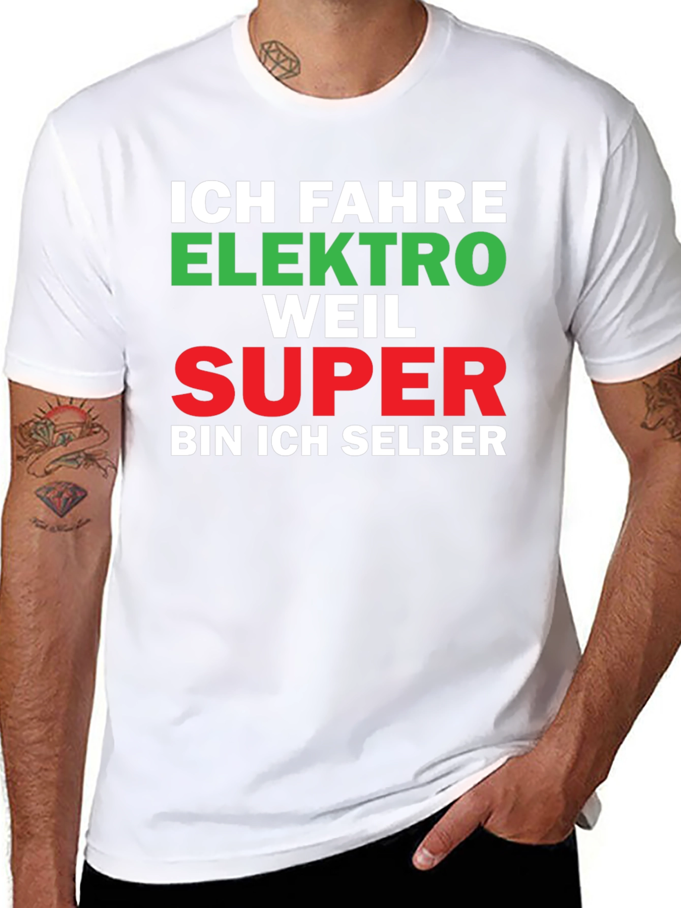 Ich Fahre Elektro Weil Super Funny German T-Shirt