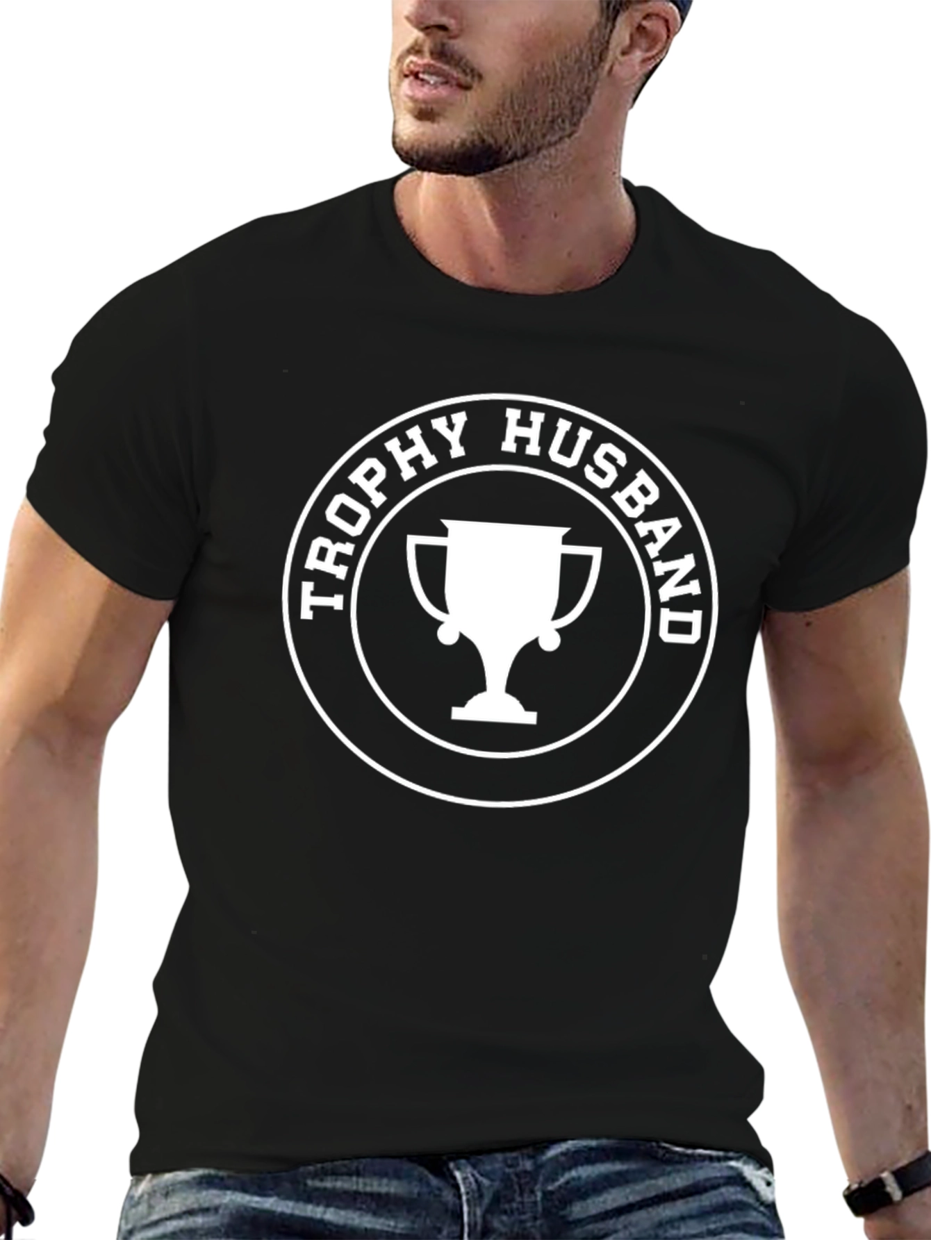 Trophy Husband Graphic T-Shirt - Humorous Statement Tee