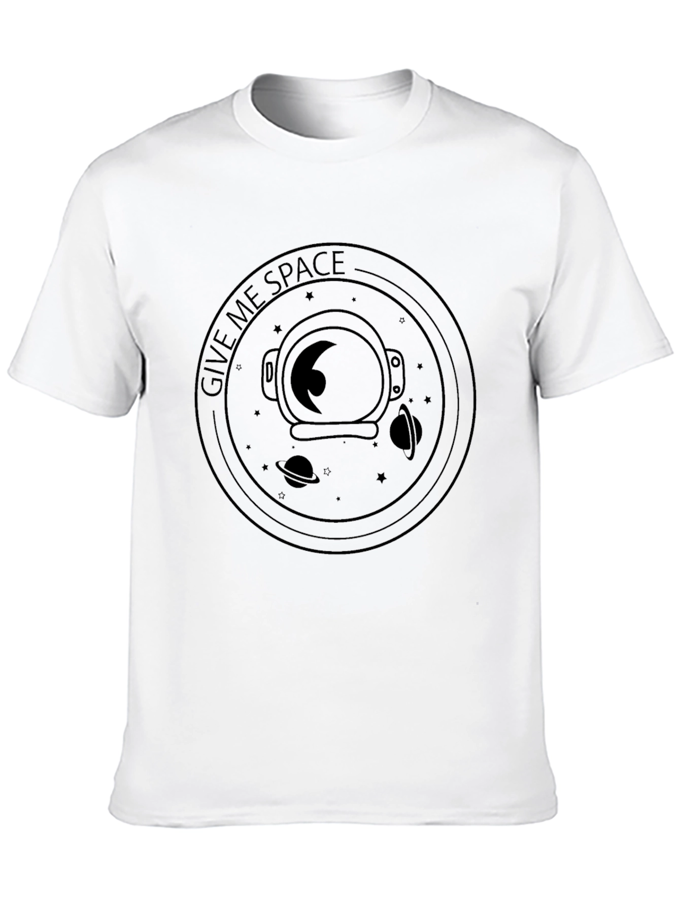 Give Me Space Graphic Black T-Shirt