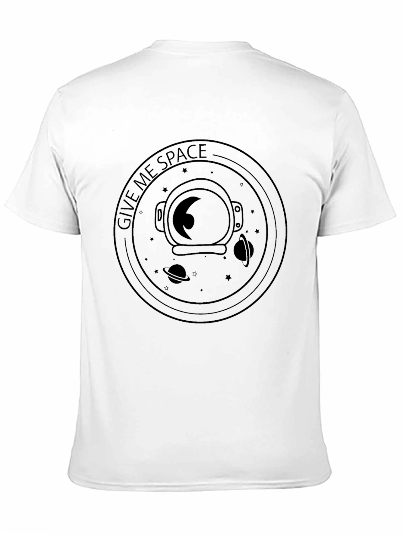 Give Me Space Graphic Black T-Shirt
