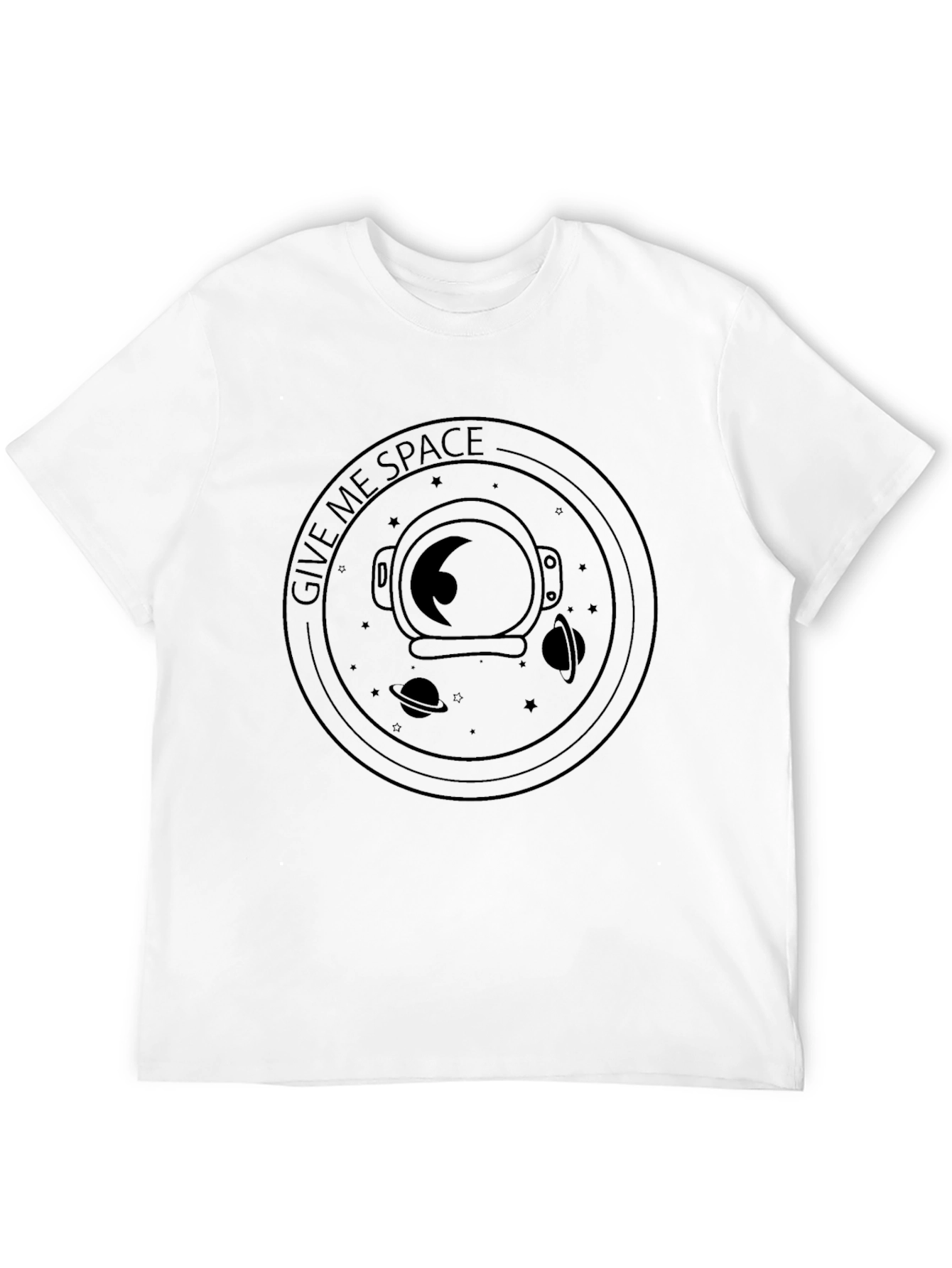 Give Me Space Graphic Black T-Shirt