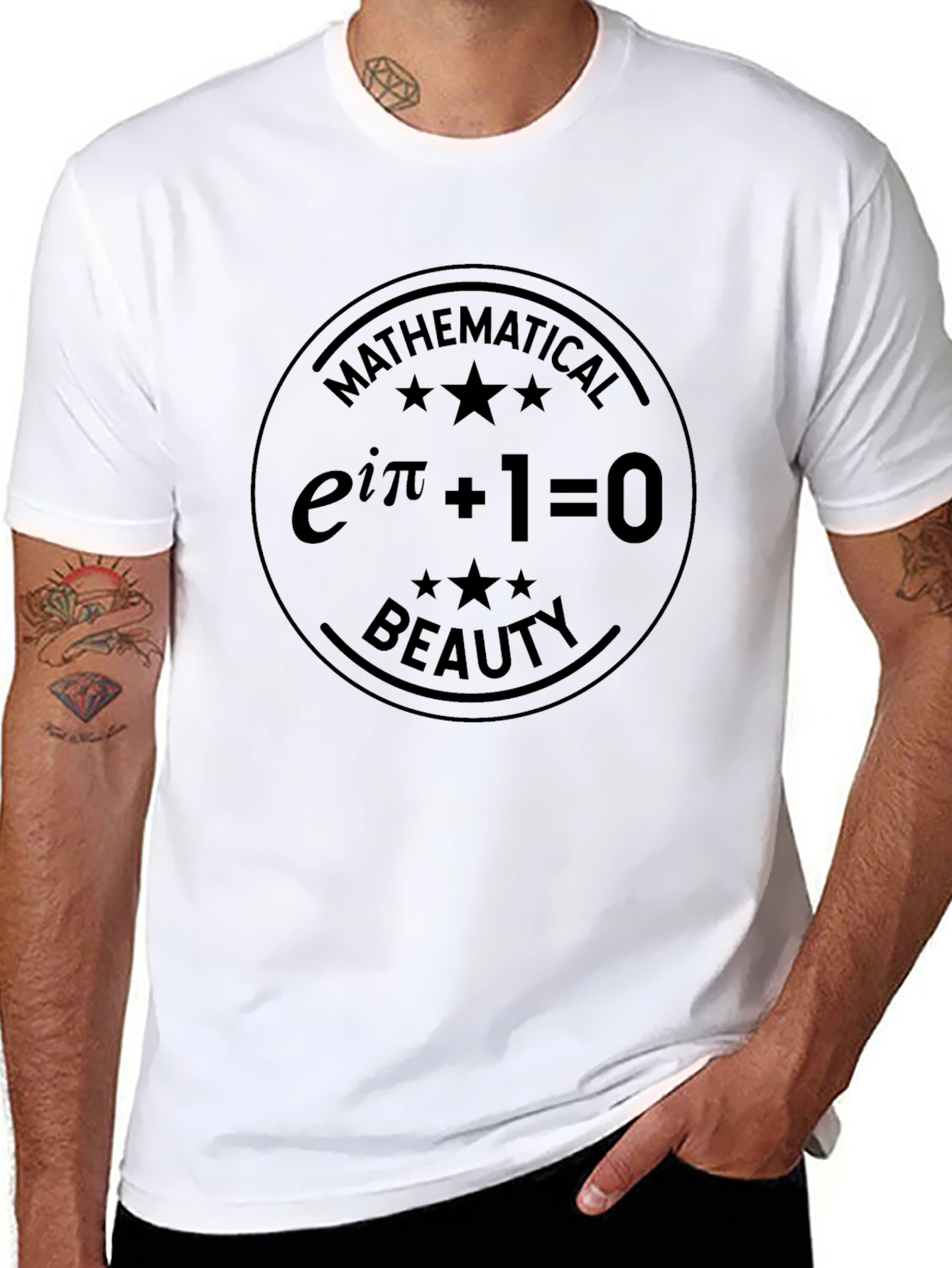 Mathematical Beauty T-Shirt Eulers Identity Tee Black
