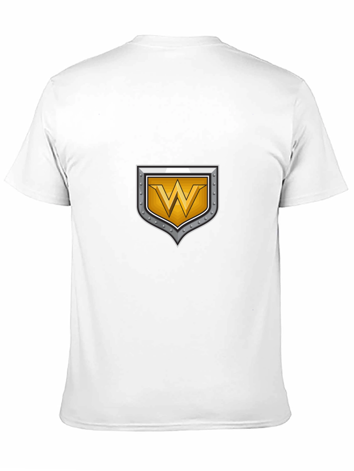 Shield W Letter Black T-Shirt