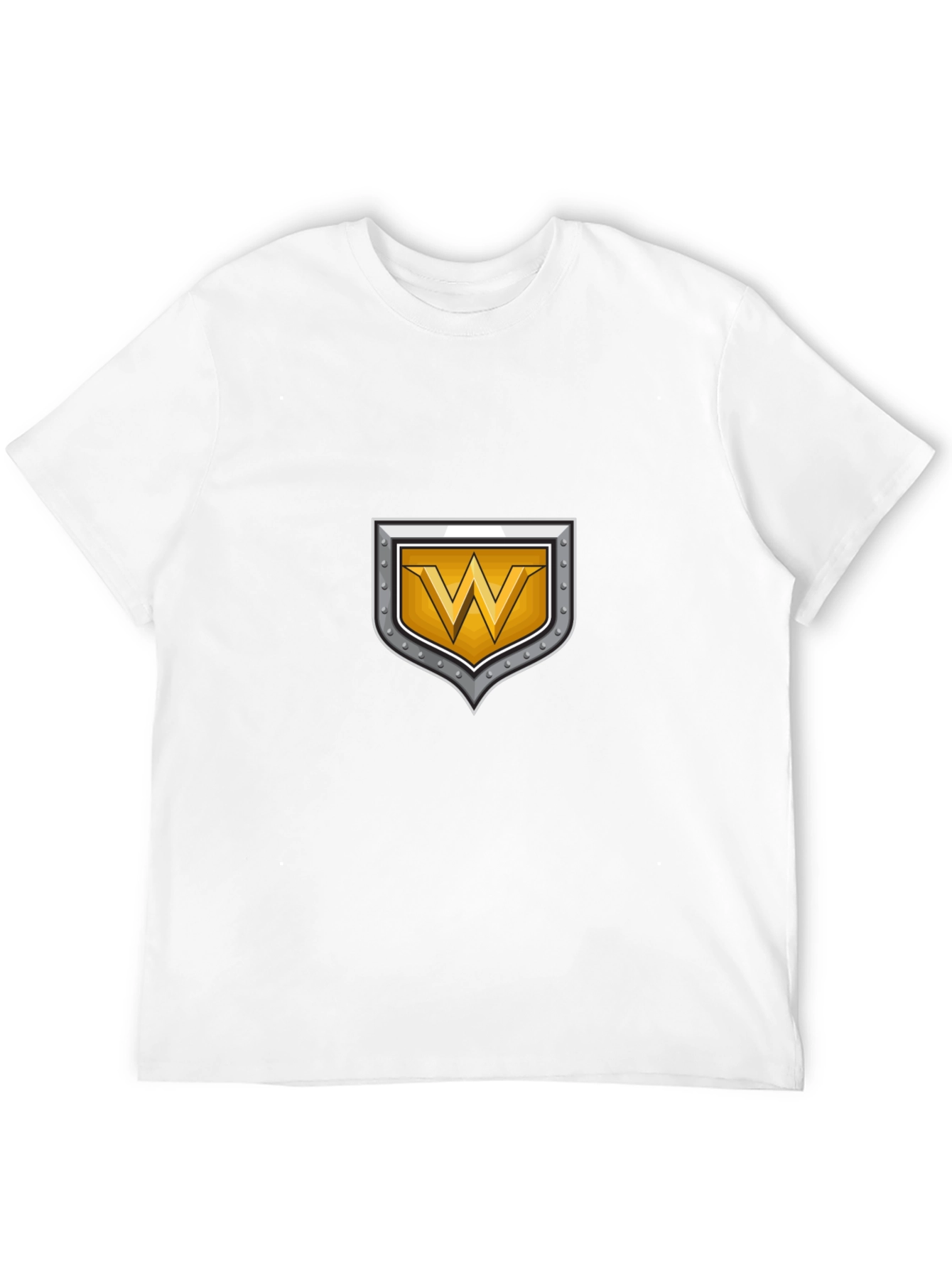 Shield W Letter Black T-Shirt