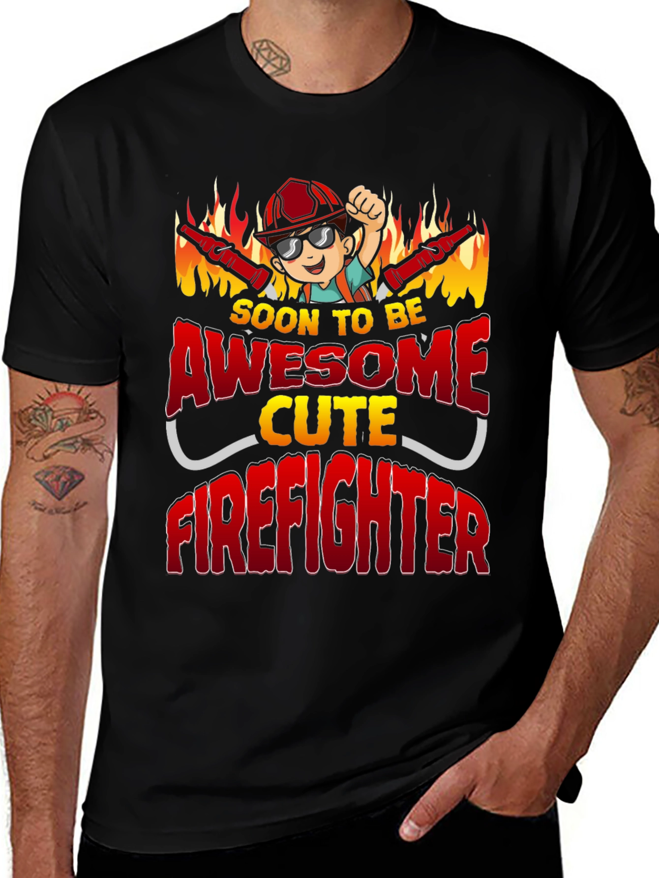 Awesome Cute Firefighter T-Shirt