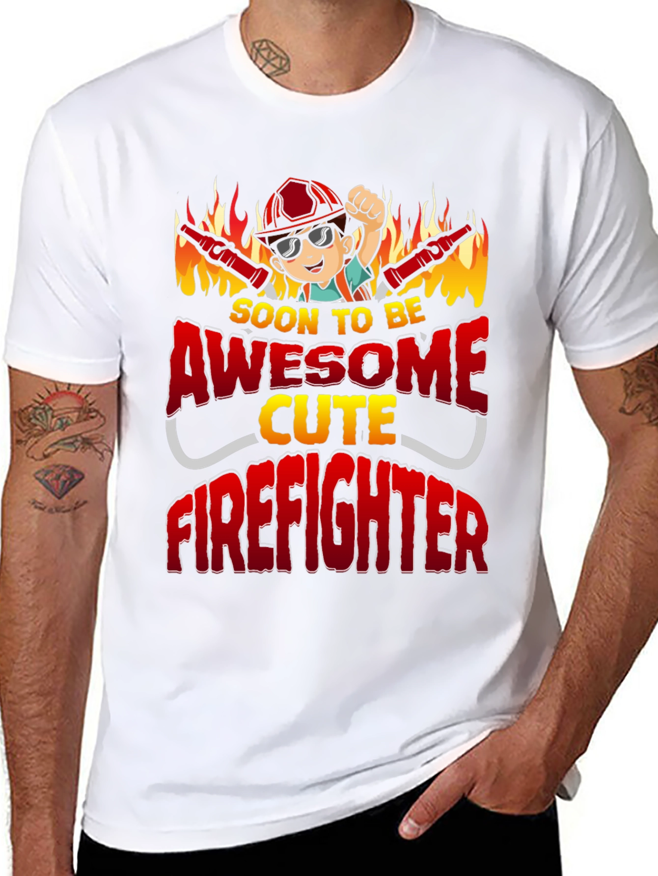 Awesome Cute Firefighter T-Shirt